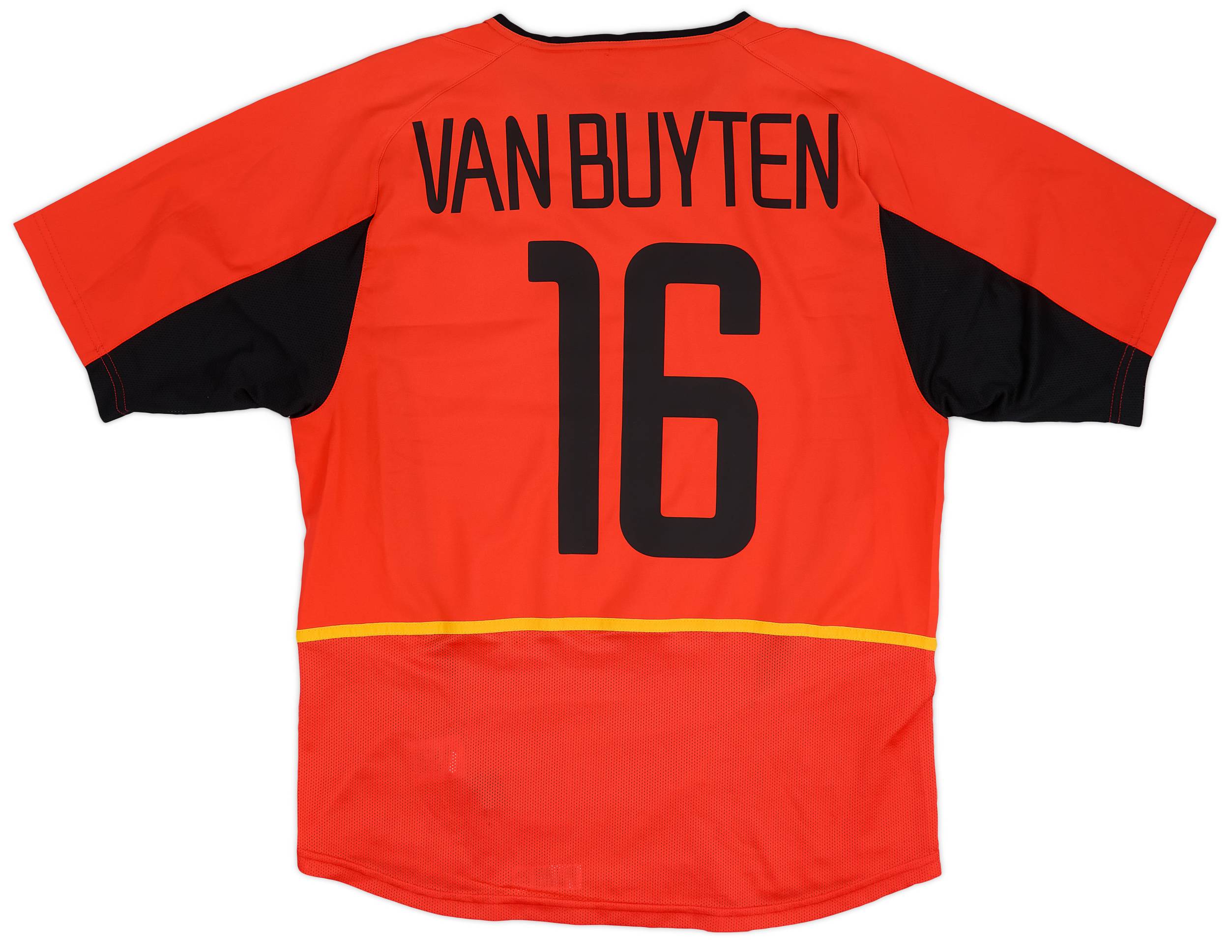 2002-04 Belgium Home Shirt Van Buyten #16 - 9/10 - (M)