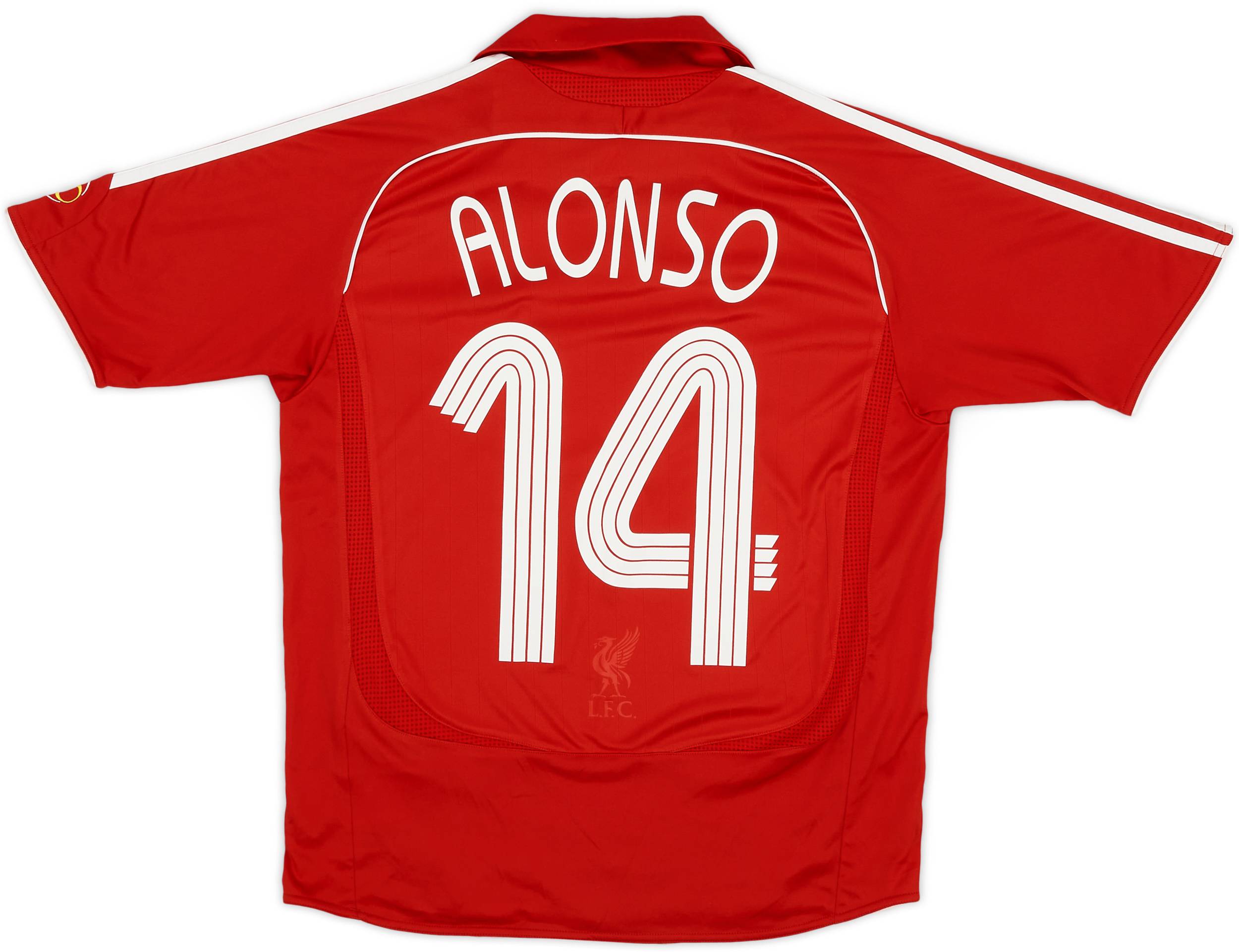 2006-08 Liverpool Home Shirt Alonso #14 - 4/10 - (XL.Boys)