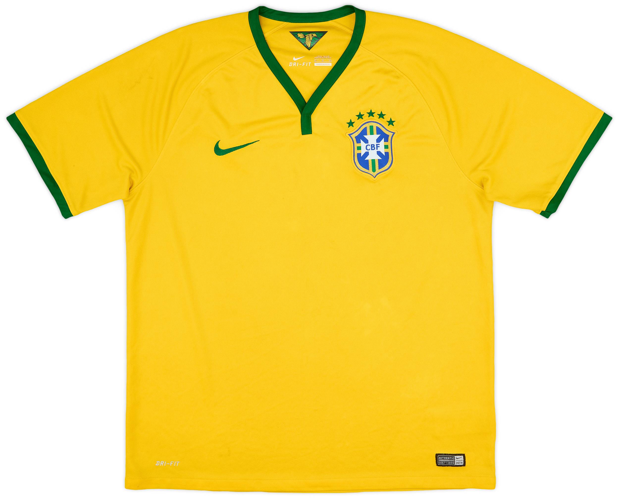 2014-15 Brazil Home Shirt - 6/10 - (XL)