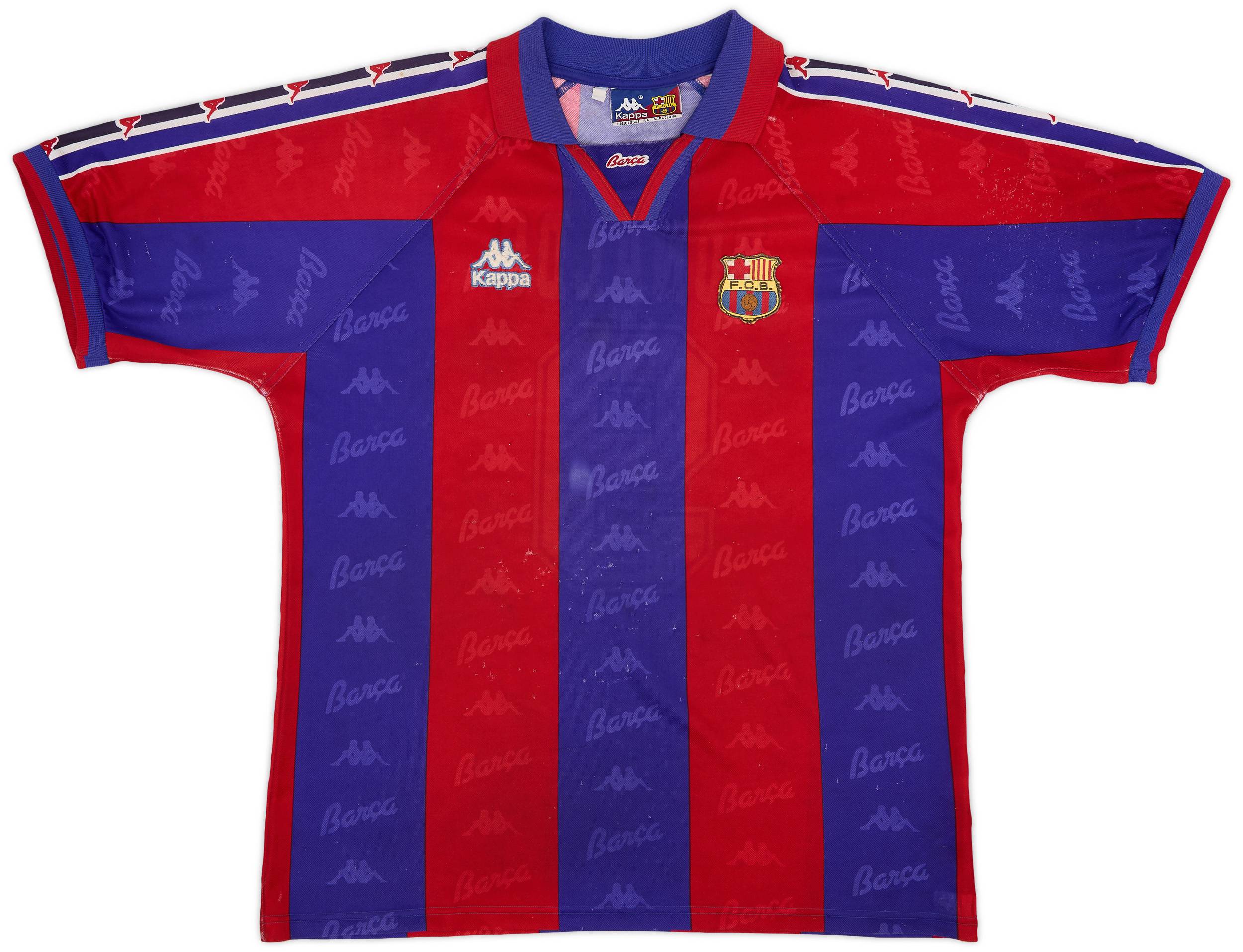 1995-97 Barcelona Home Shirt Ronaldo #9 - 8/10 - (M)
