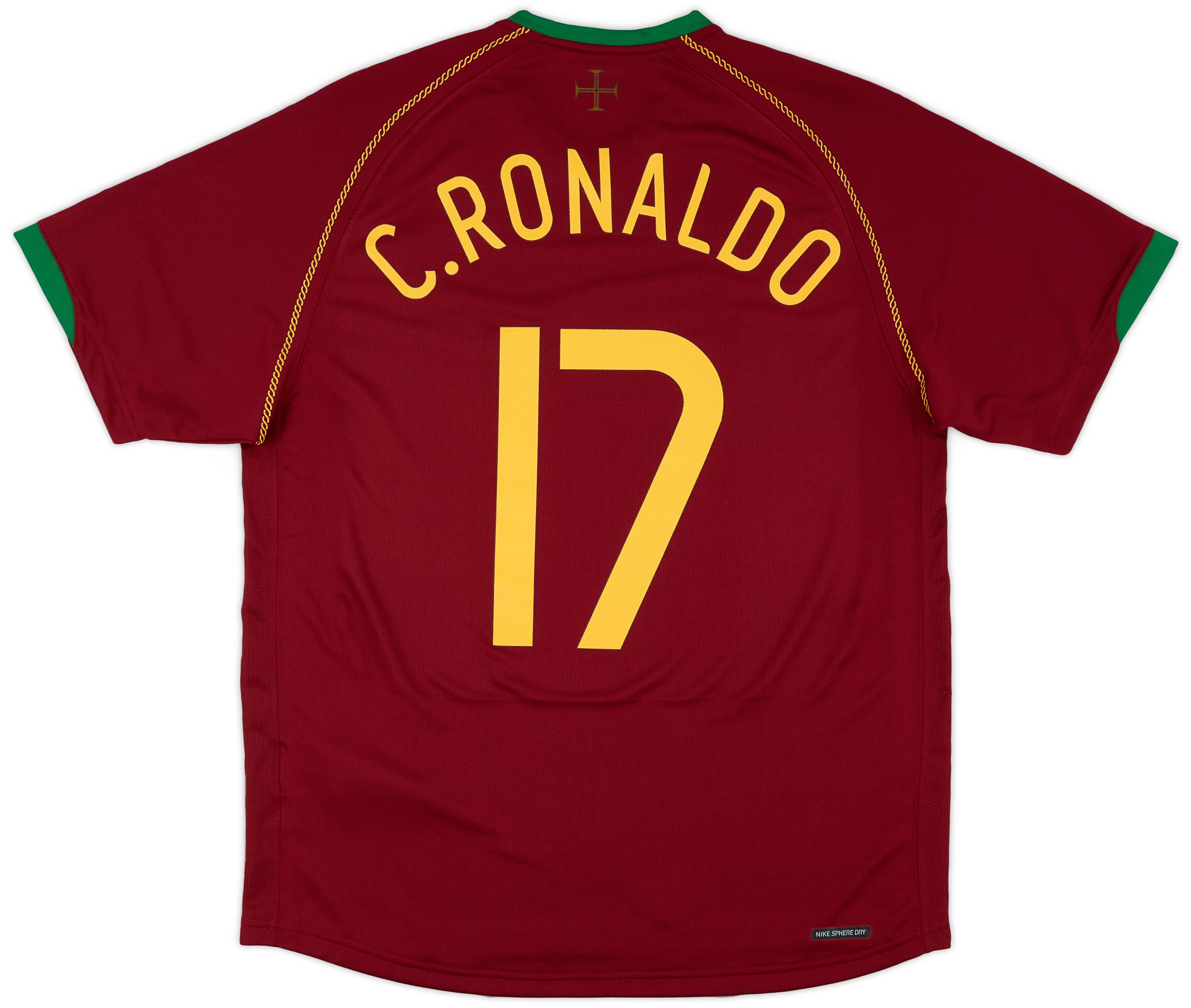 Nike C.RONALDO 17 ポルトガル代表シャツ 2006-08 Portugal Home Shirt C.Ronaldo #17 (M)