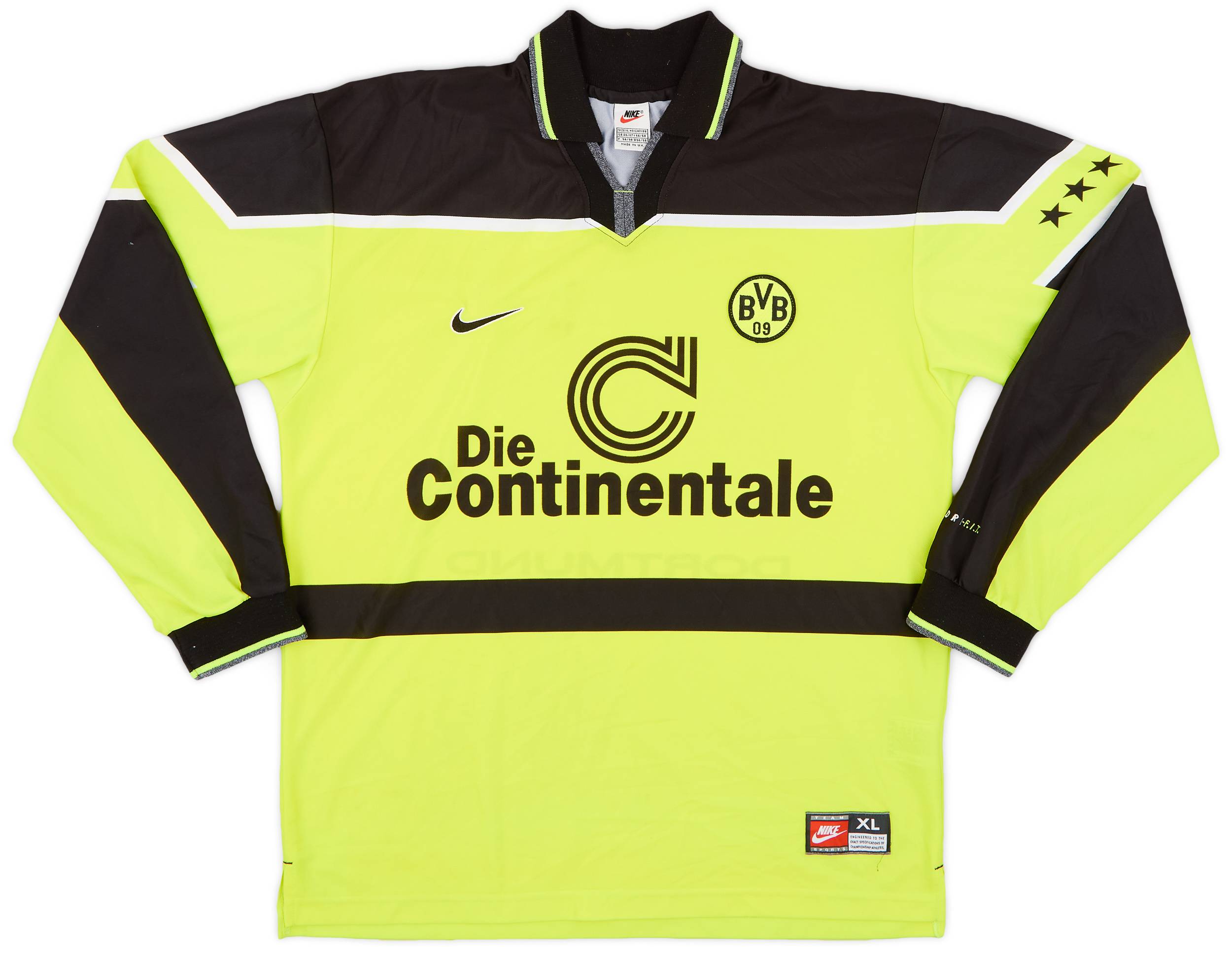 1997-98 Borussia Dortmund Home L/S Shirt - 9/10 - (XL)
