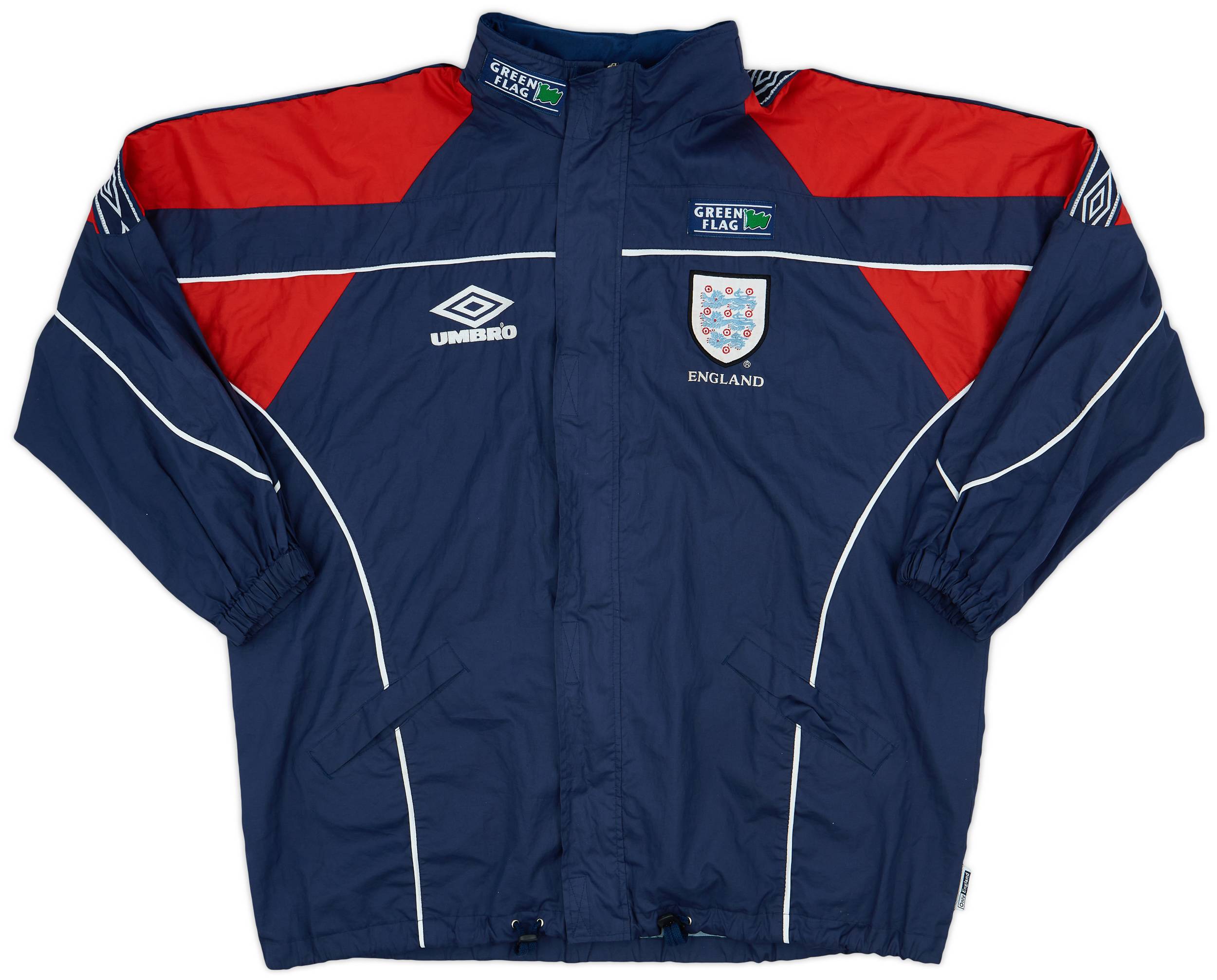 1995-97 England Umbro Hooded Rain Jacket - 8/10 - (XL)