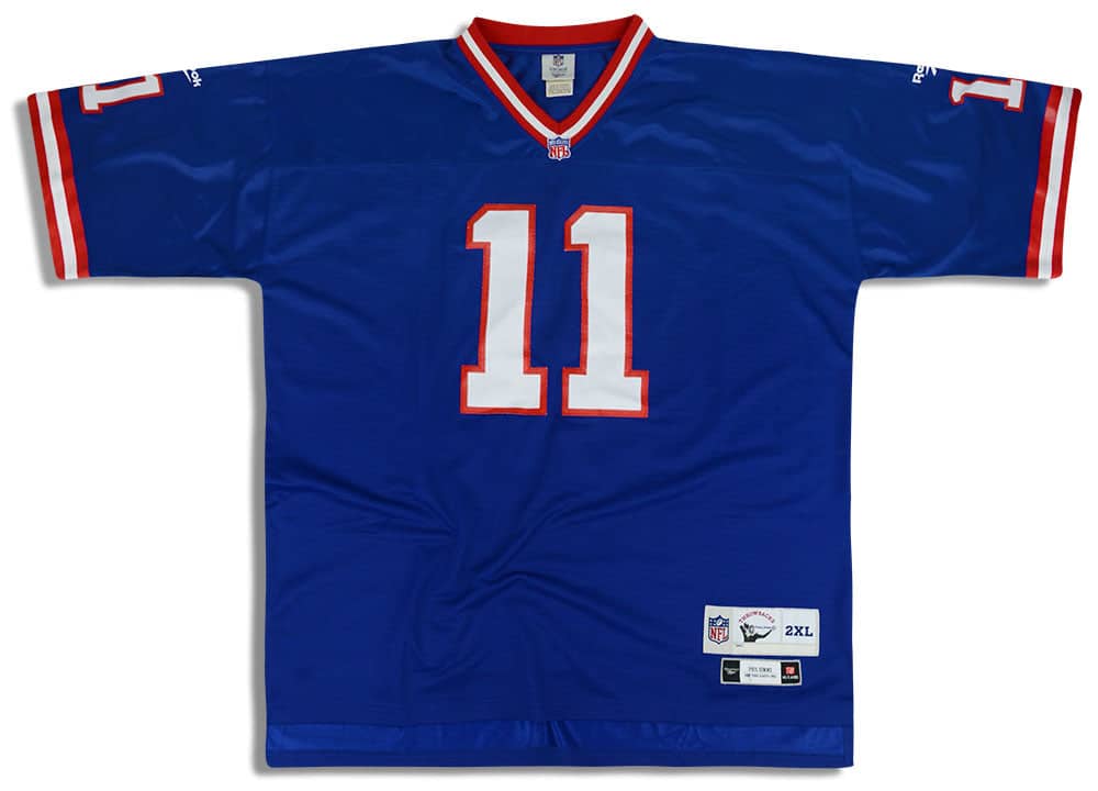 1991 New York Giants Simms #11 Reebok Throwback Premier Jersey (Home) XXL