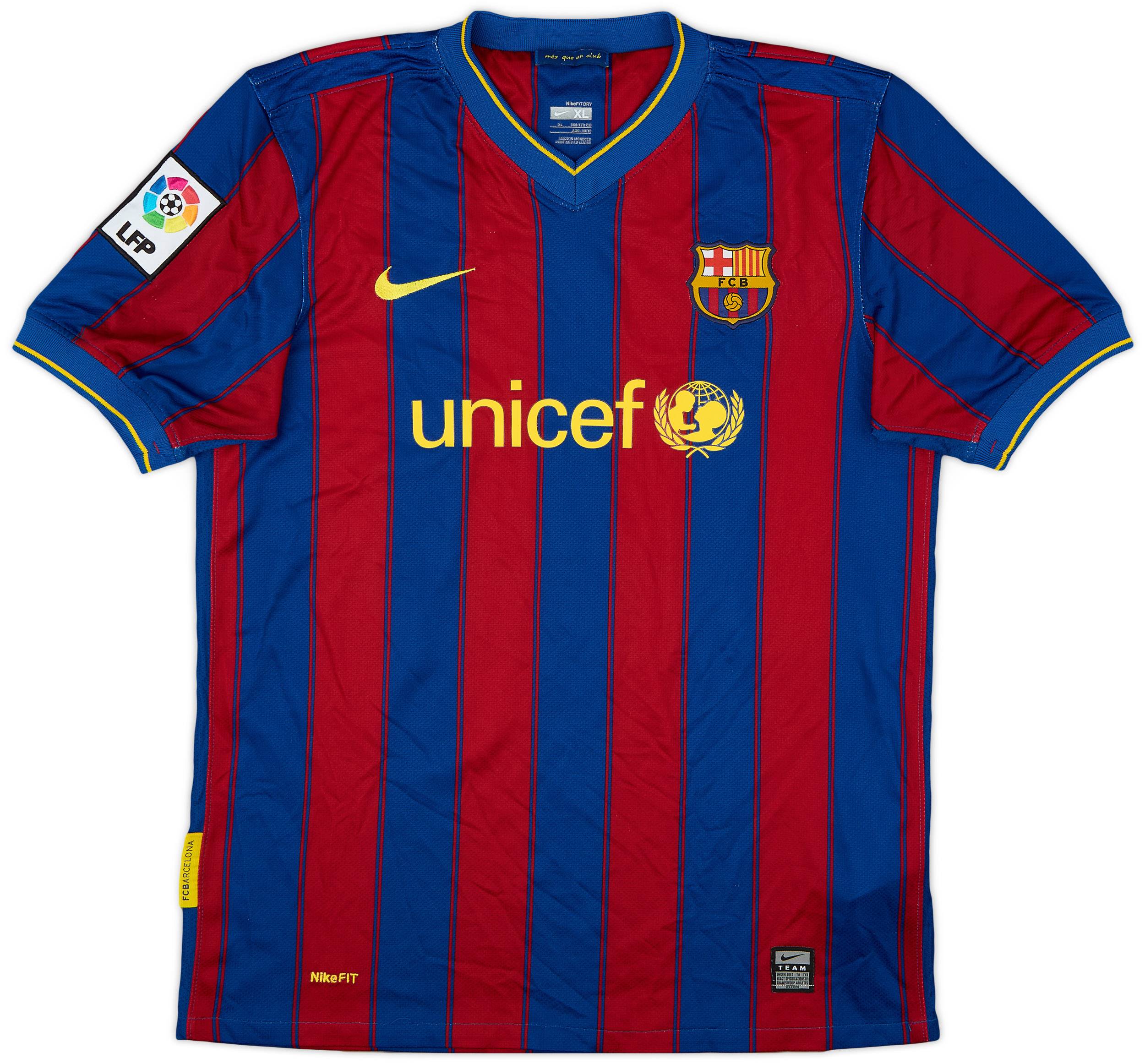 2009-10 Barcelona Home Shirt - 8/10 - (XL.Boys)