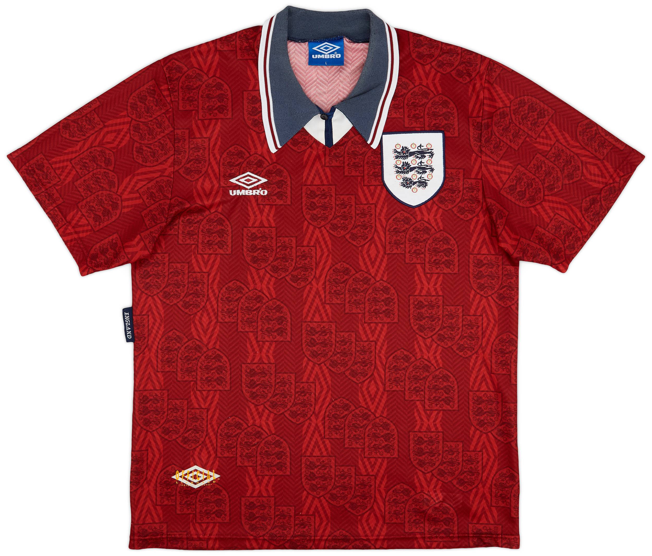 1993-95 England Away Shirt - 7/10 - (L)