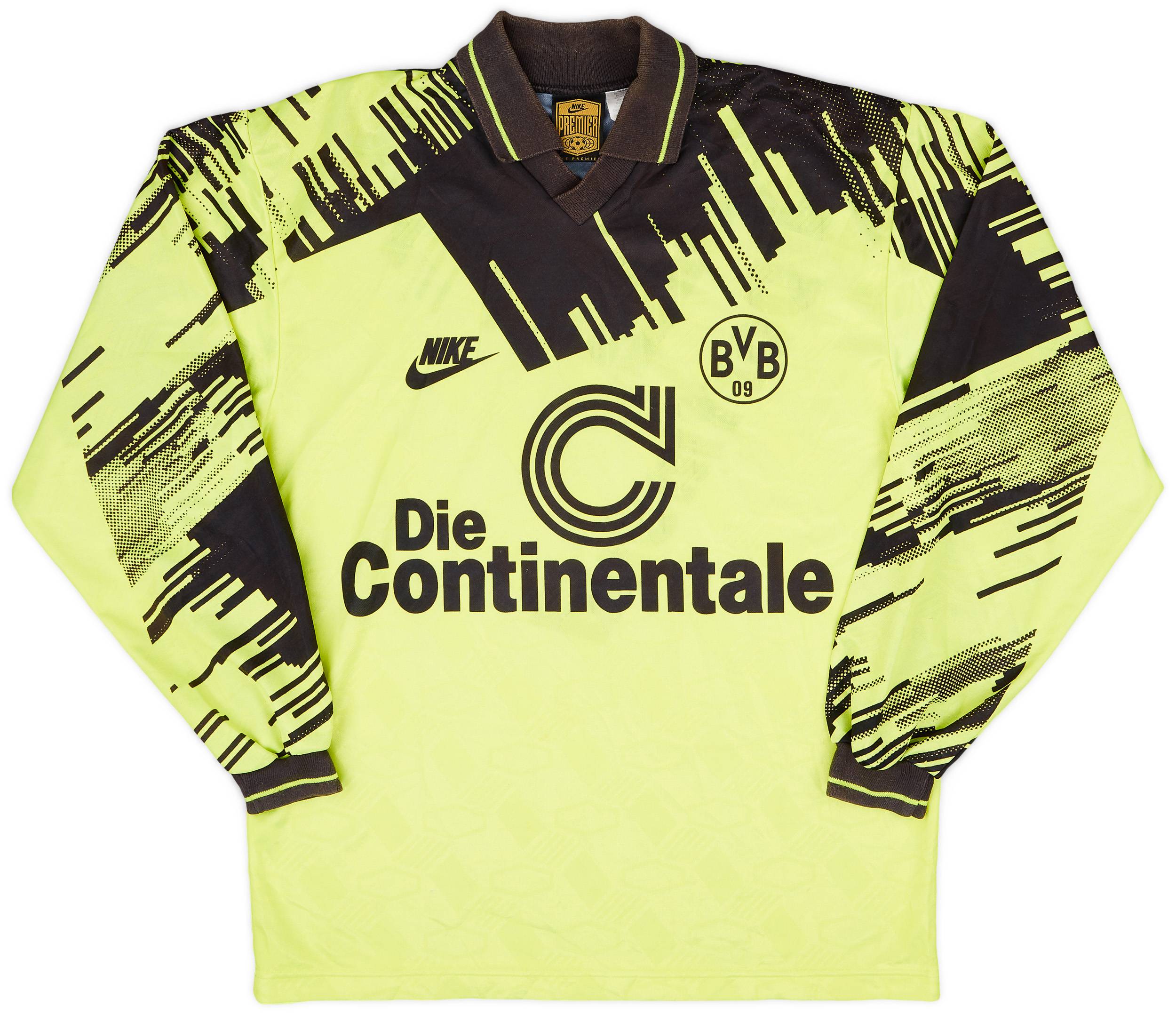 1993-94 Borussia Dortmund Home L/S Shirt - 6/10 - (S)