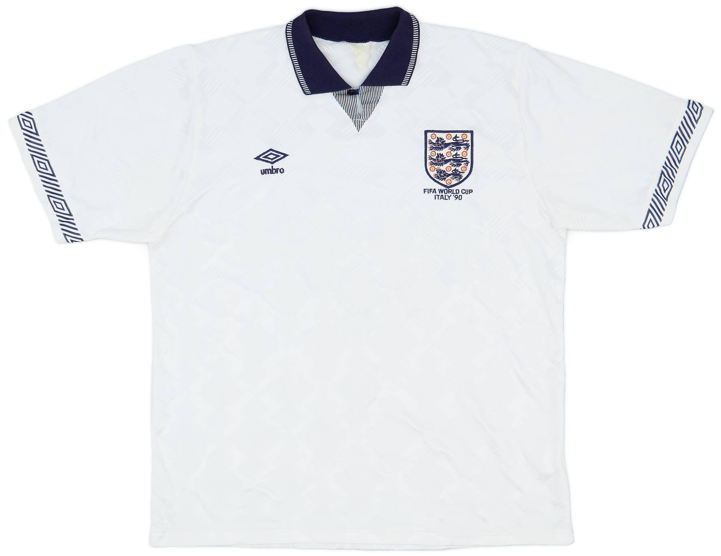 1990-92 England 'World Cup' Home Shirt - 9/10 - (XL)