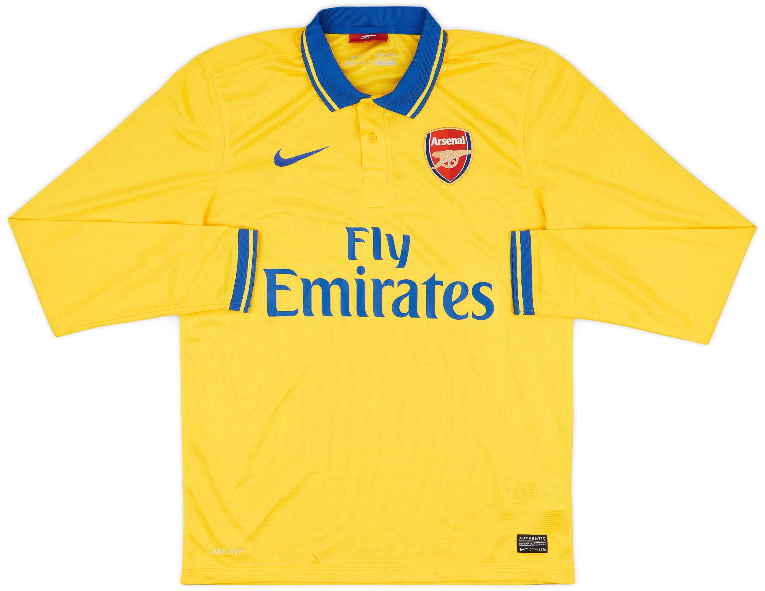 2013-14 Arsenal Away L/S Shirt - 4/10 - (M)