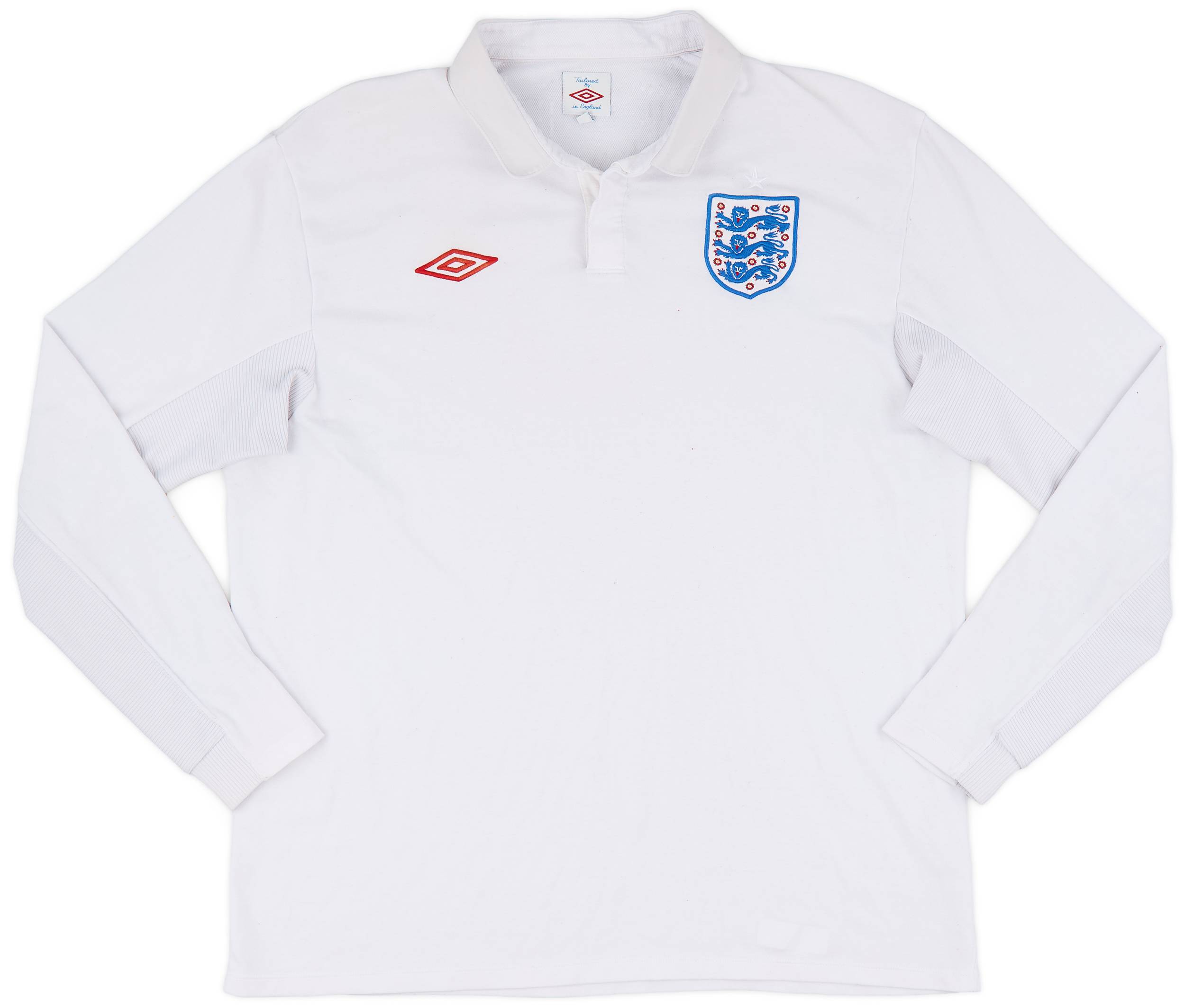 2010-11 England Home L/S Shirt - 8/10 - (XL)