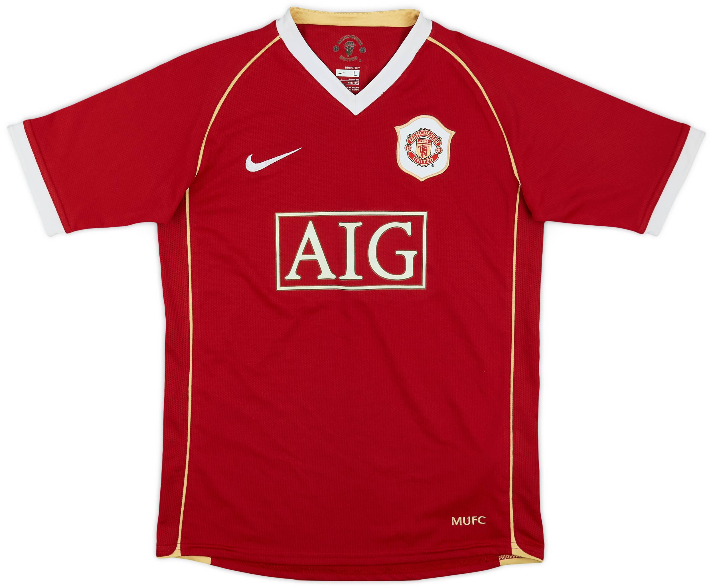 2007-09 Manchester United Home Shirt - 8/10 - (L.Boys)