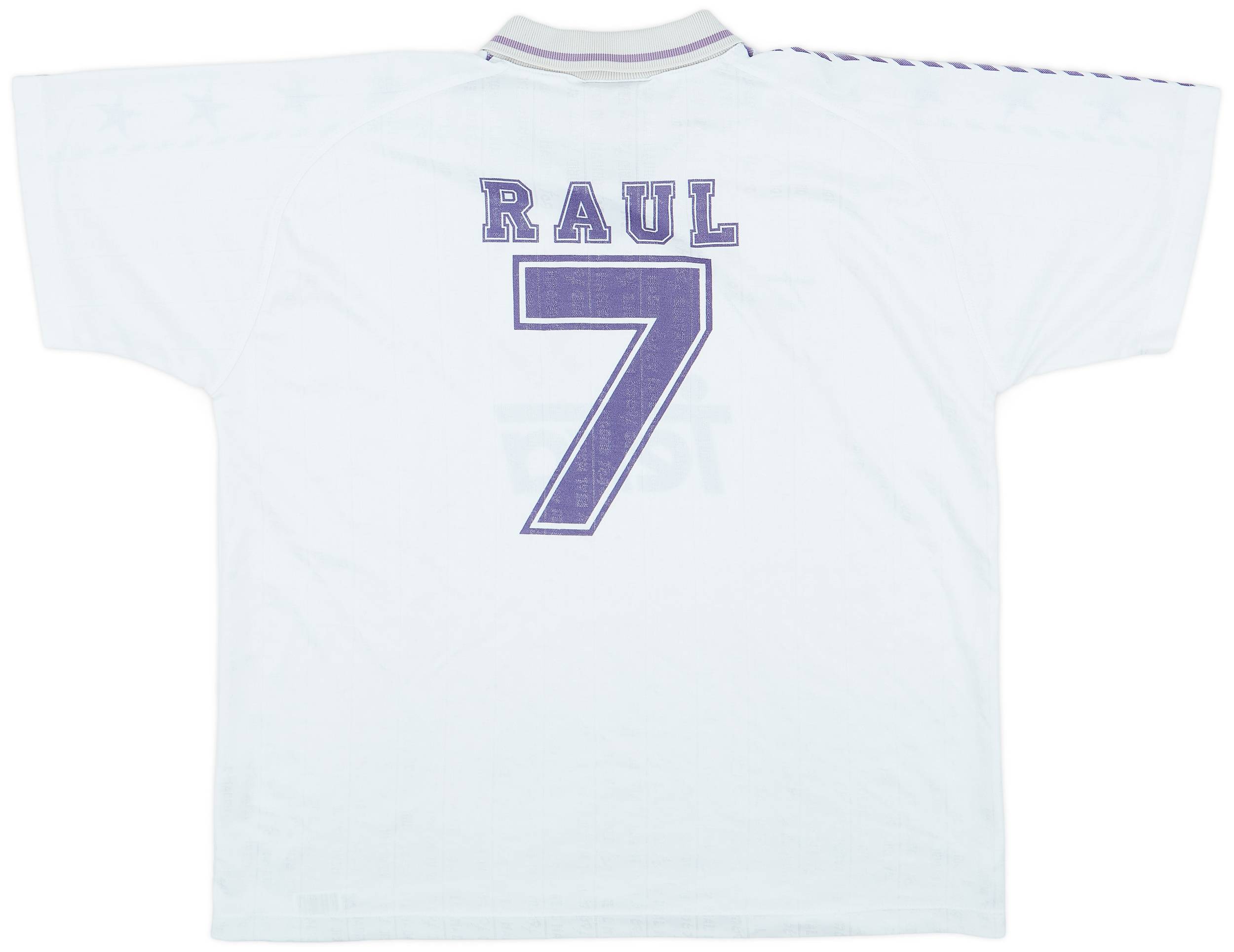 1996-97 Real Madrid Taquy Home Shirt Raul #7 - 7/10 - (L)