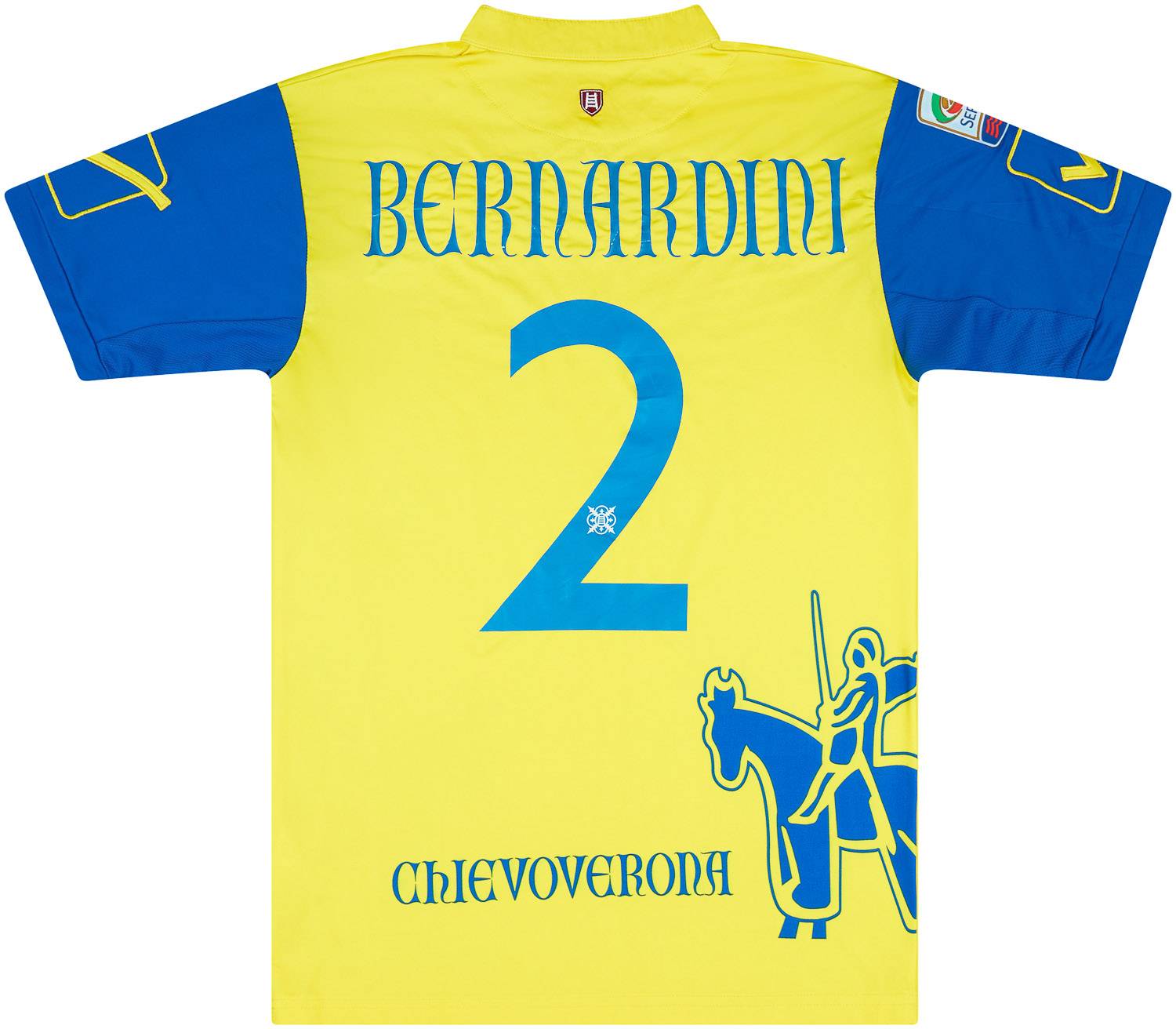 2013-14 Chievo Verona Match Issue Home Shirt Bernardini #2