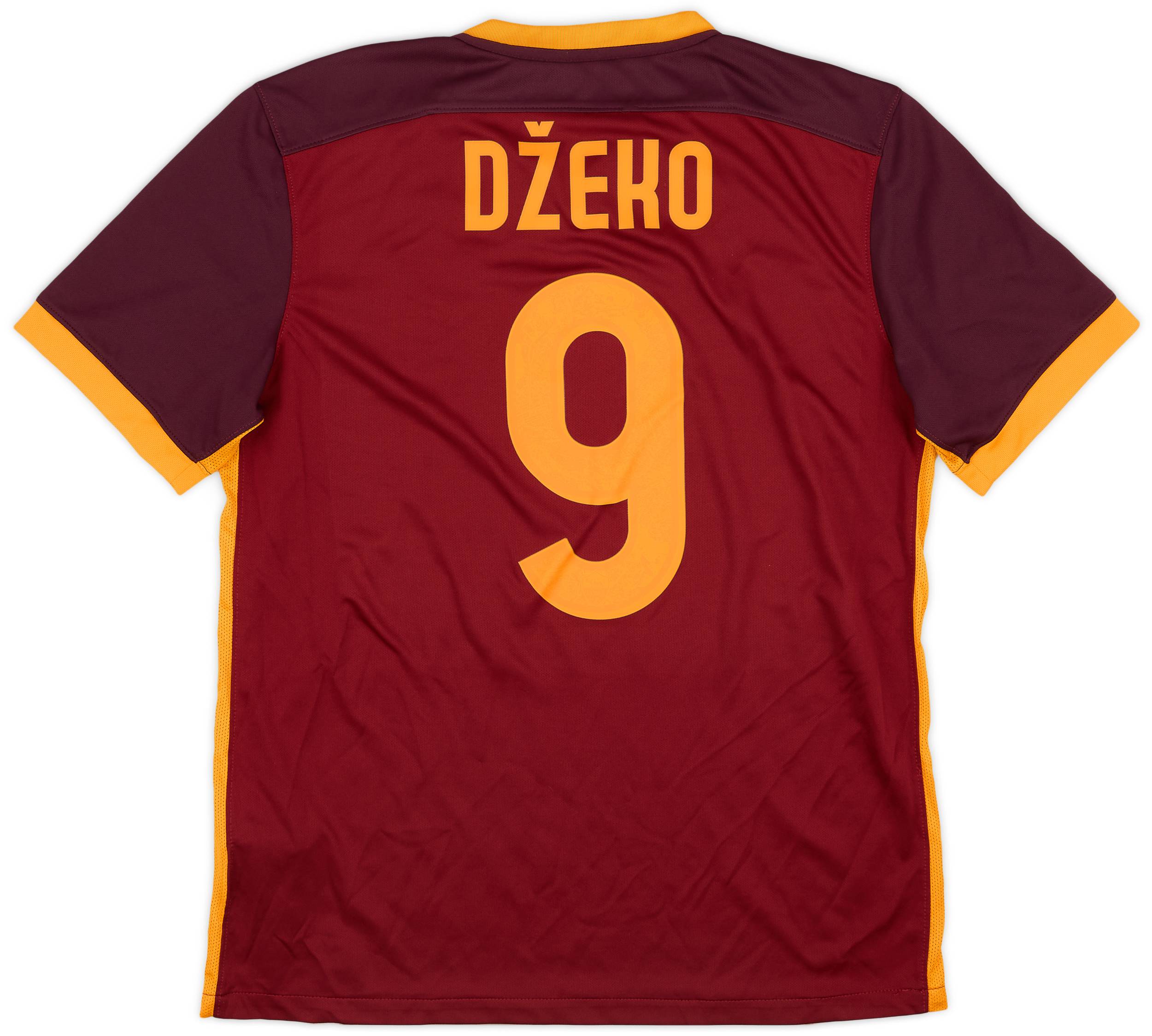2015-16 Roma Home Shirt Dzeko #9 - 7/10 - (L)