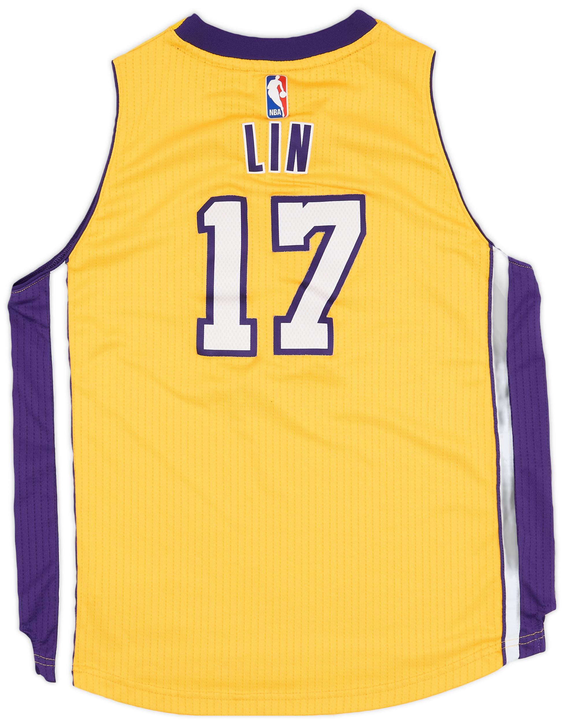 2014-15 LA Lakers Lin #17 adidas Swingman Home Jersey - 6/10 - (L.Boys)