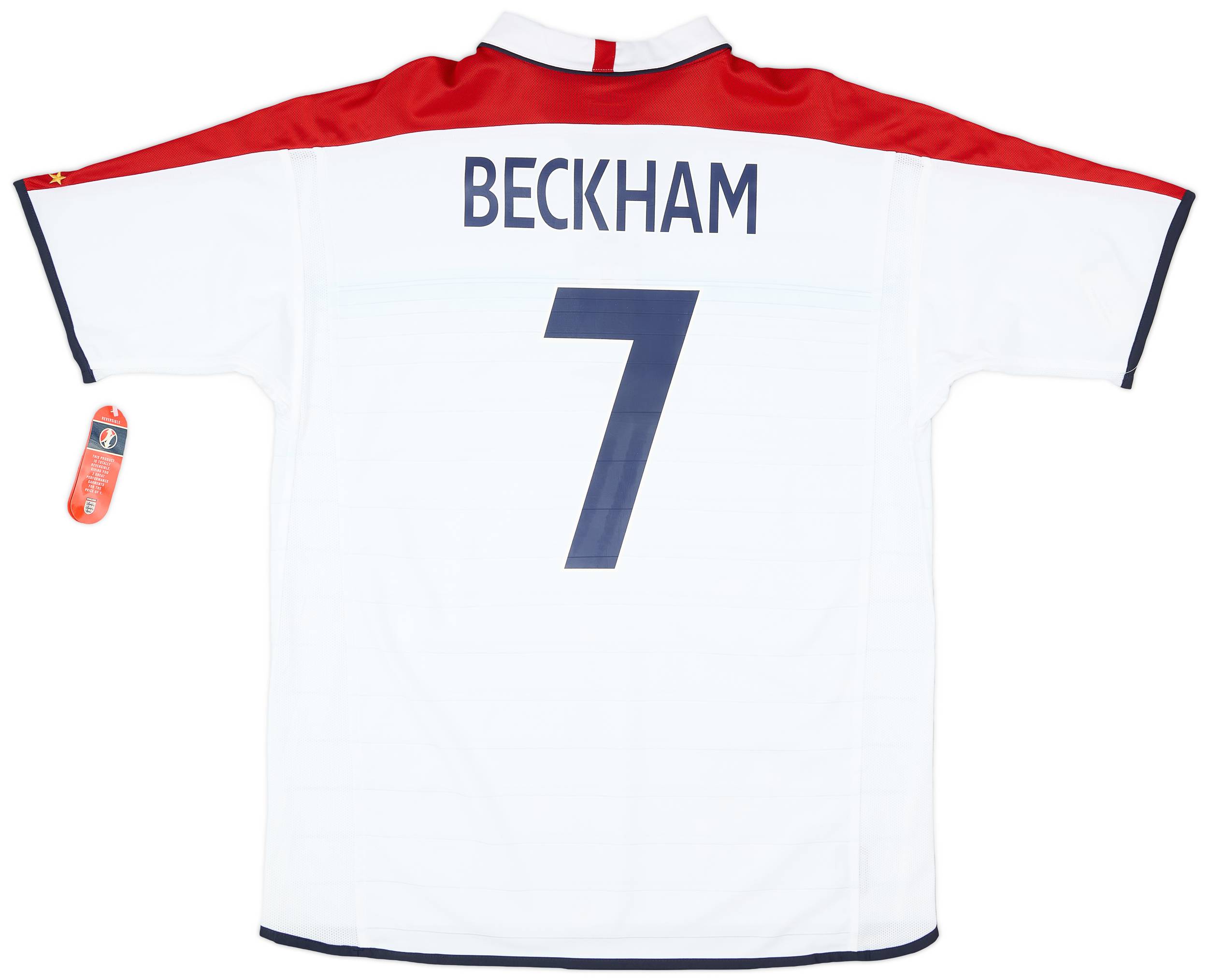 2003-05 England Home Shirt Beckham #7 (XL)