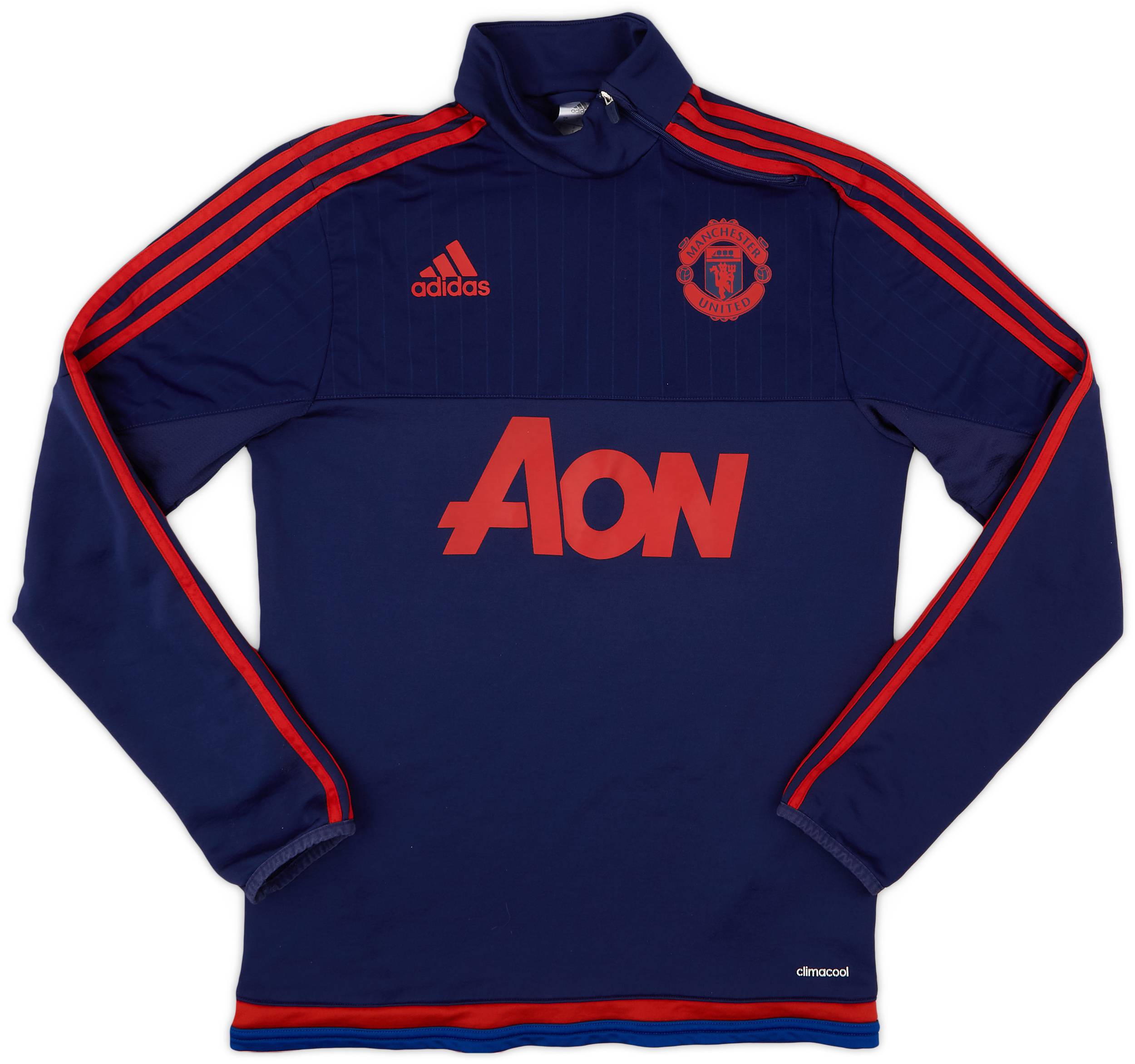 2015-16 Manchester United adidas 1/4 Zip Training Top - 5/10 - (S)