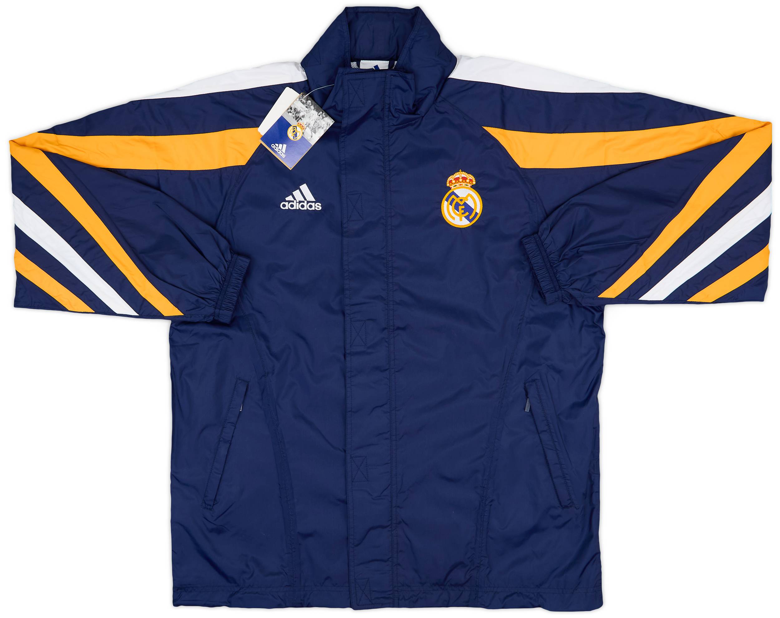 1998-99 Real Madrid adidas Hooded Rain Jacket (M)