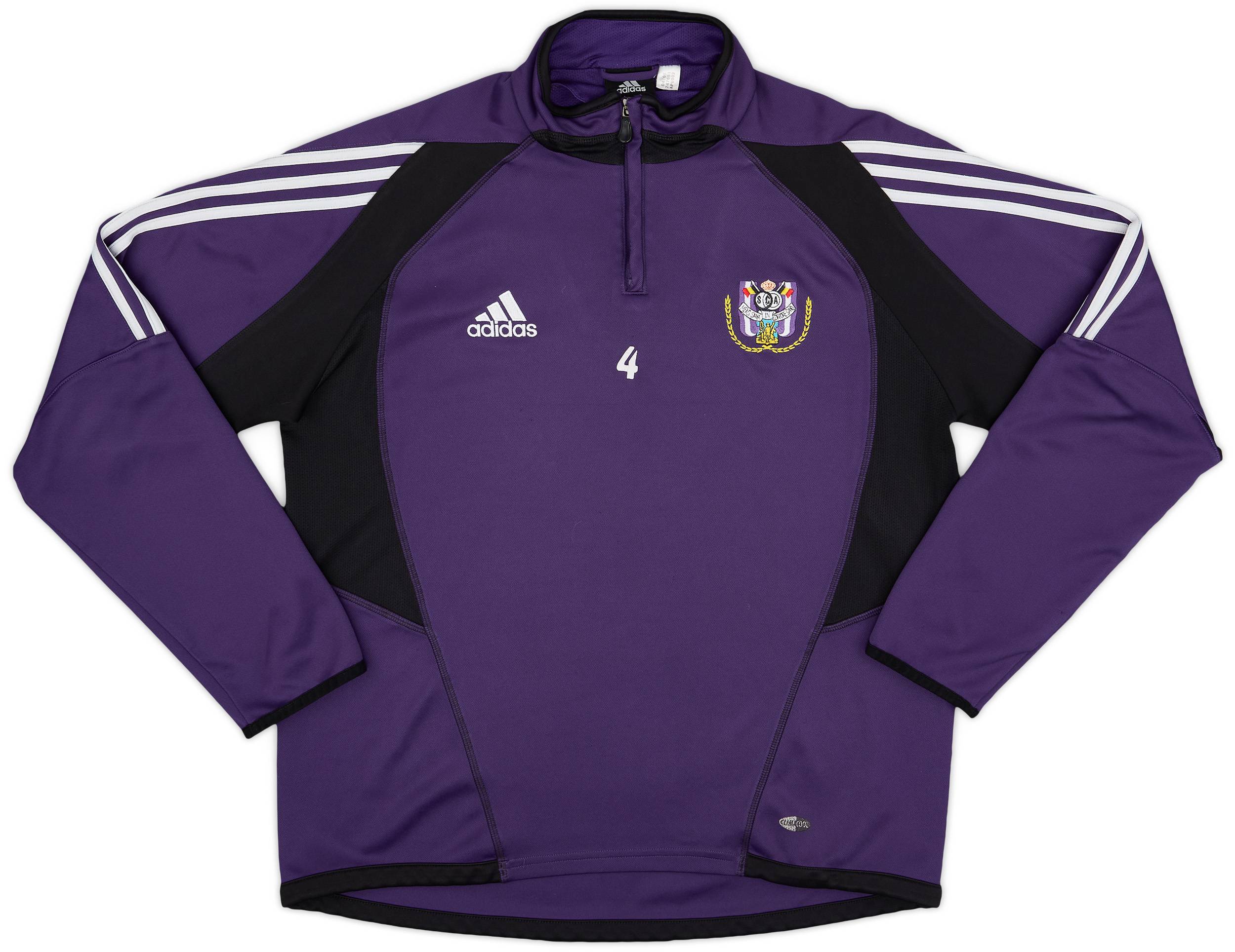 2005-06 Anderlecht Player Issue adidas 1/4 Zip Drill Top #4 - 5/10 - (L)