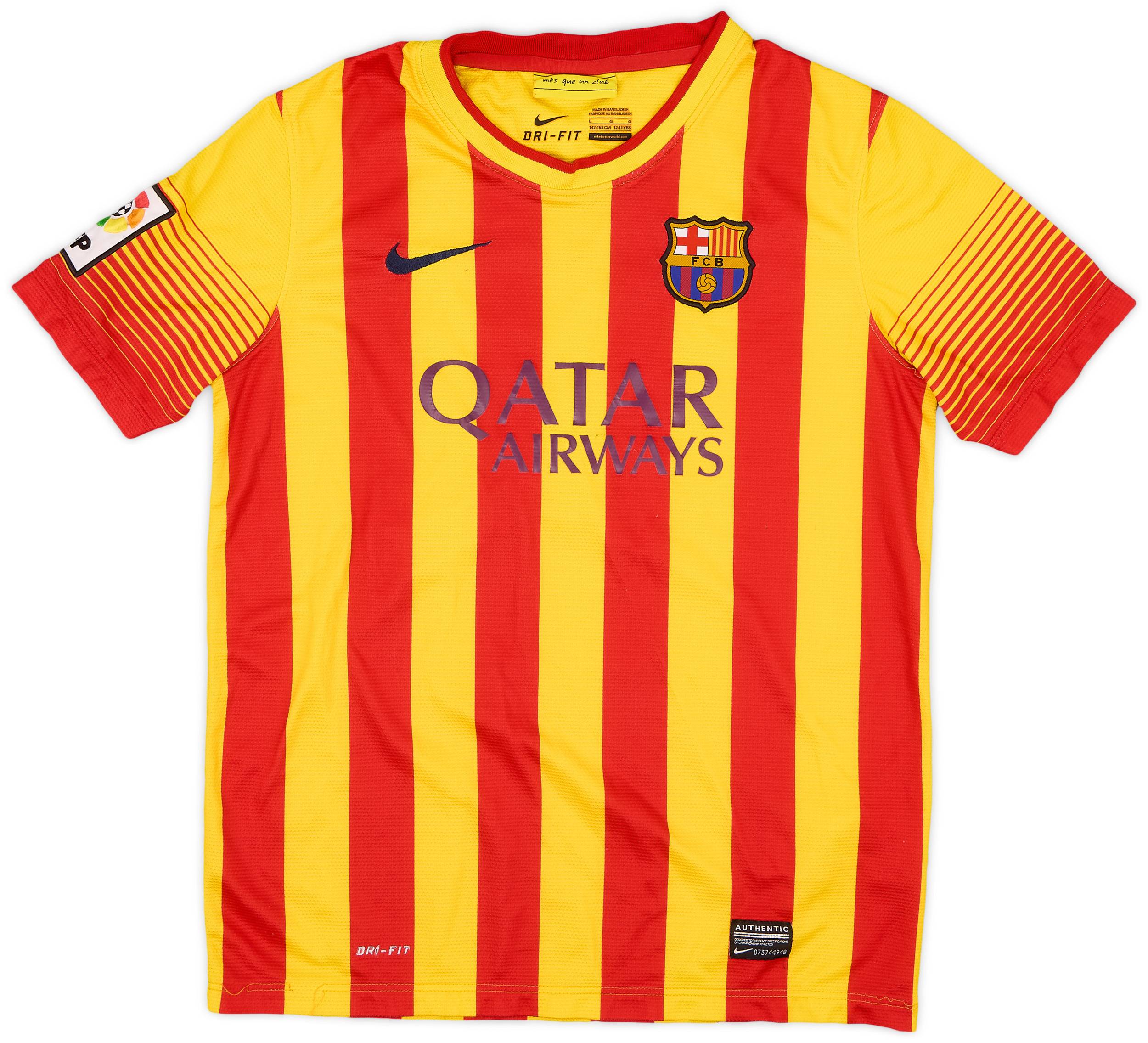 2013-15 Barcelona Away Shirt - 4/10 - (L.Boys)