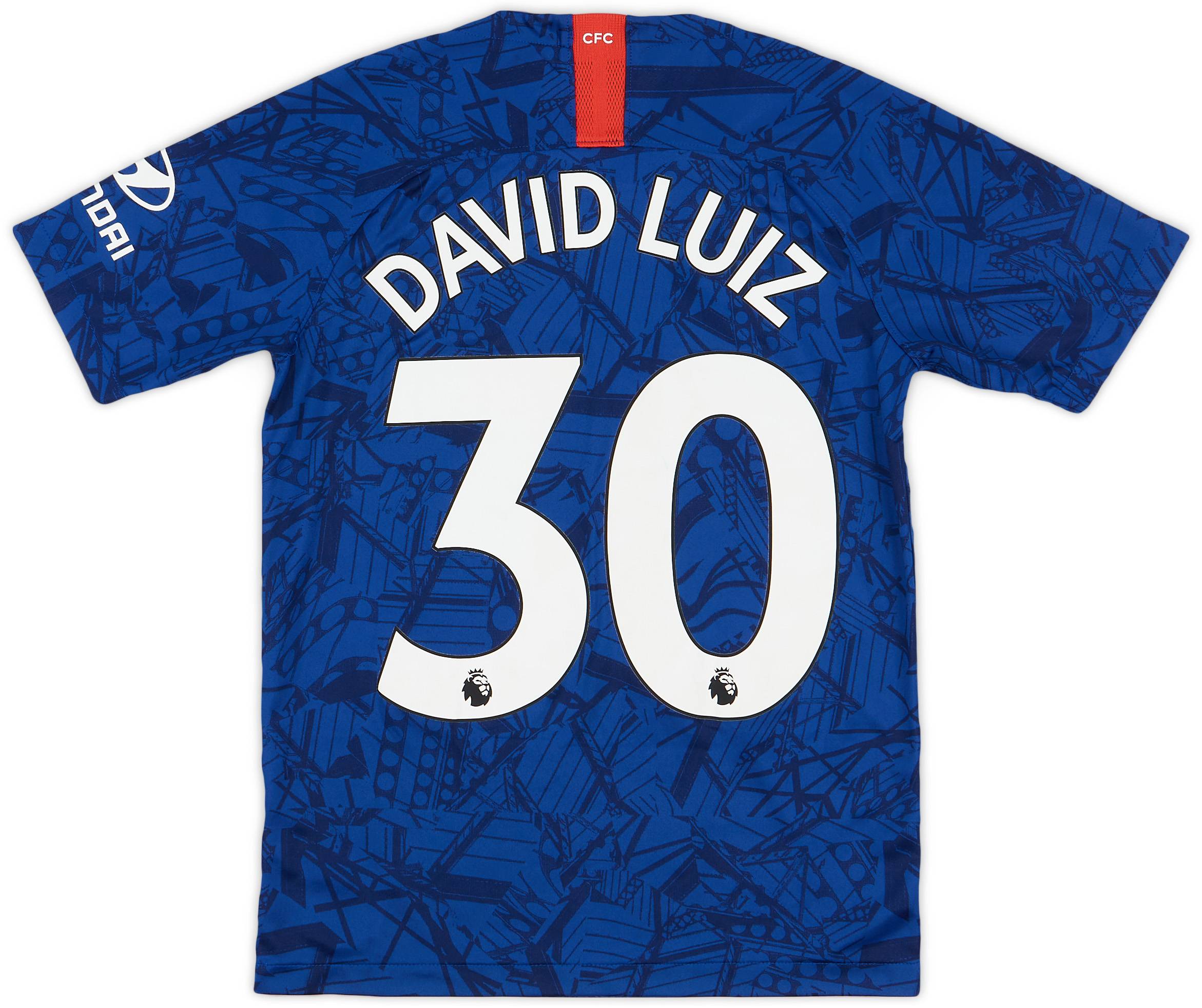 2019-20 Chelsea Home Shirt David Luiz #30 - 9/10 - (L.Boys)