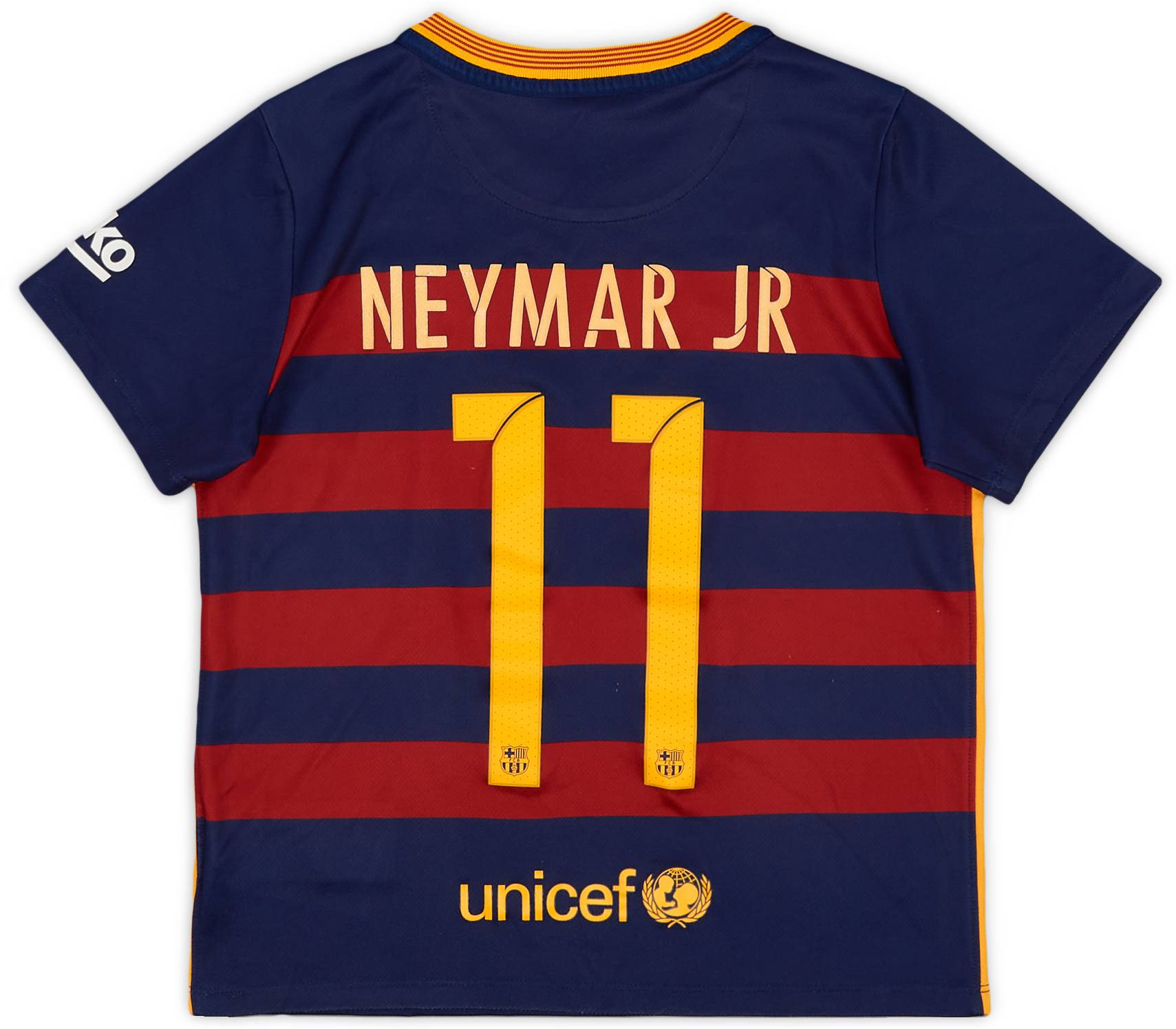 2015-16 Barcelona Home Shirt Neymar Jr #11 - 7/10 - (S.Boys)