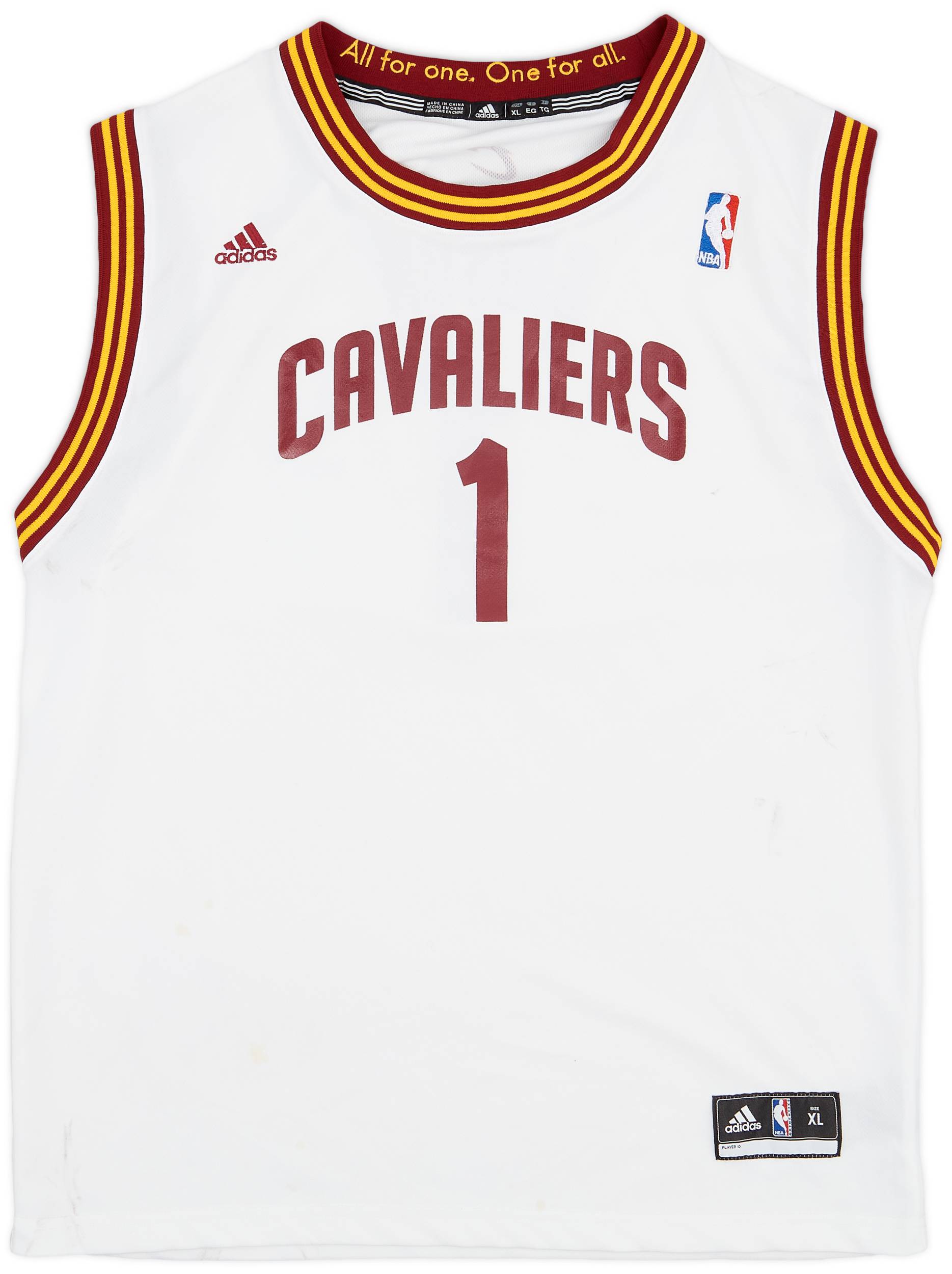 2010-13 Cleveland Cavaliers Gibson #1 adidas Home Jersey - 5/10 - (XL.Boys)