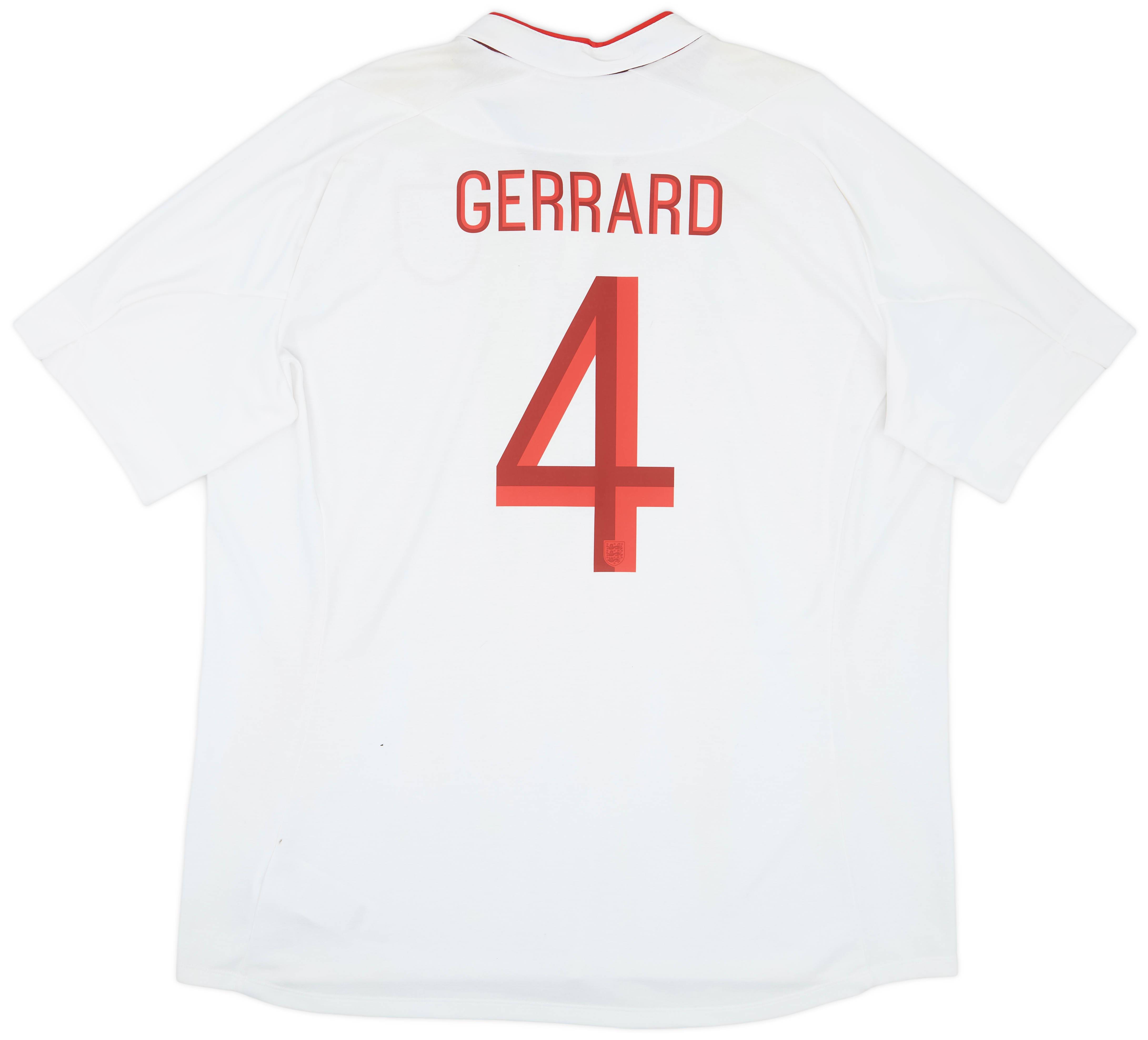 2012-13 England Home Shirt Gerrard #4 - 7/10 - (XXL)
