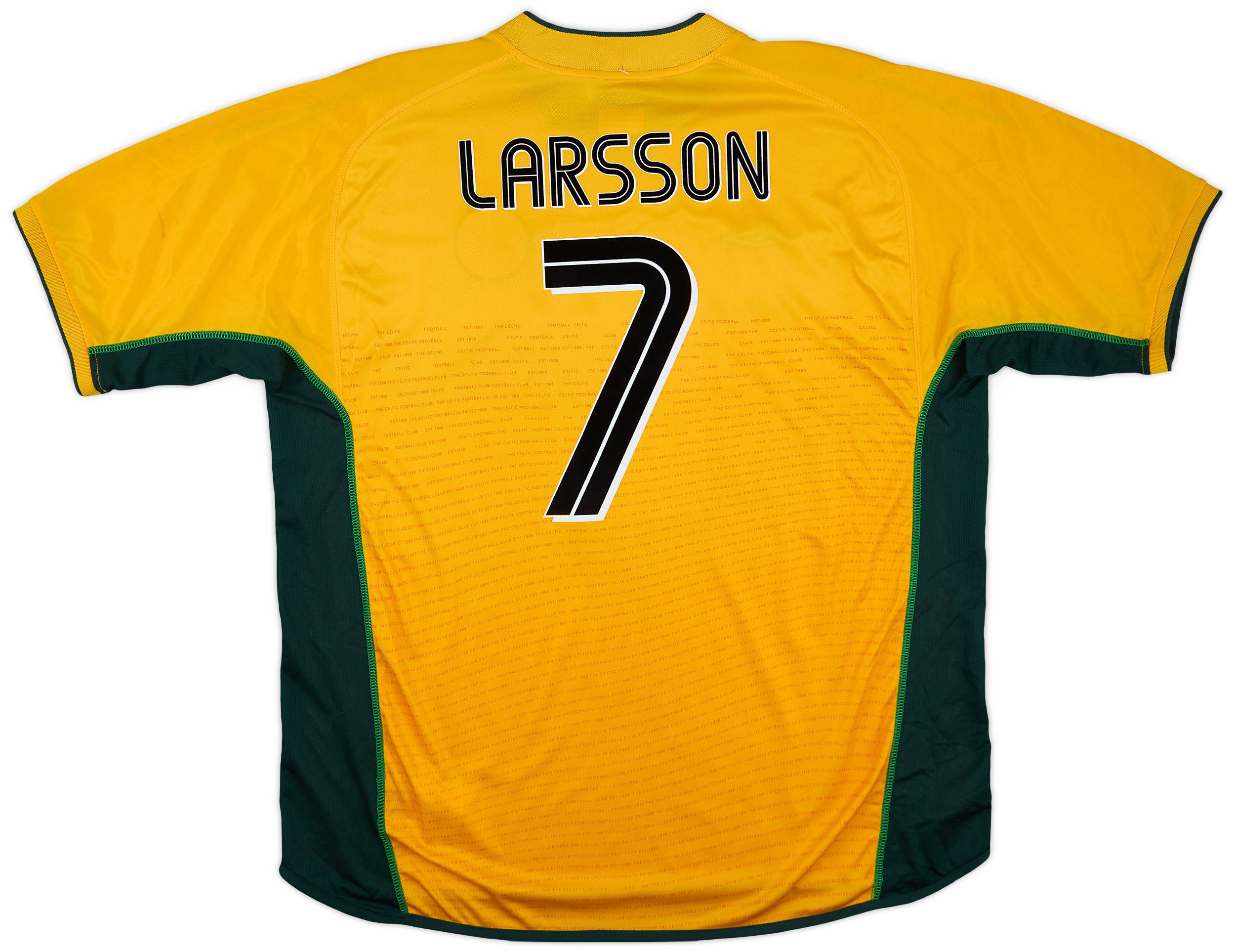 2002-03 Celtic Away Shirt Larsson #7 (XXL)