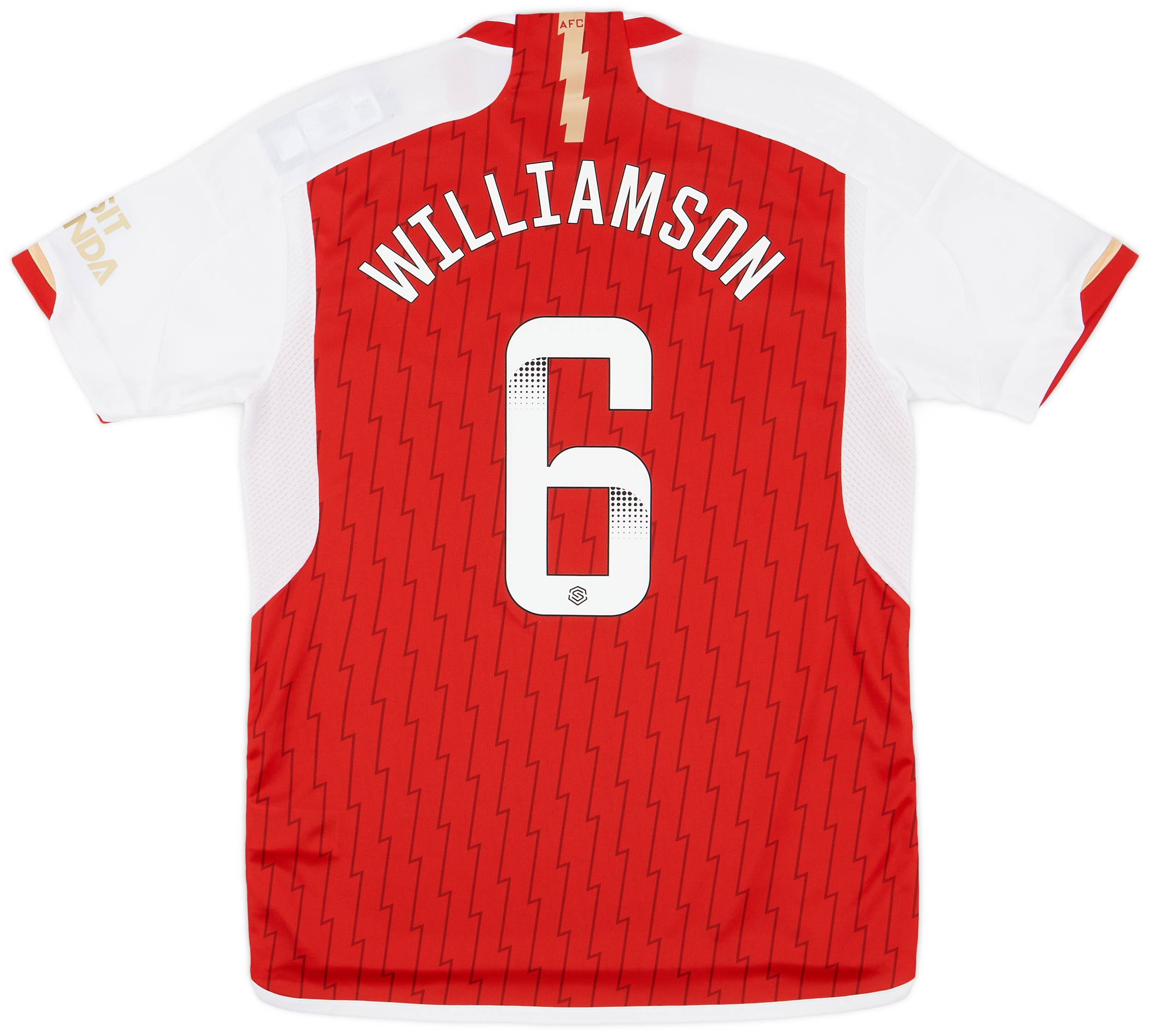 2023-24 Arsenal Women&#039;s Home Shirt Williamson #6 (Unisex Fit)