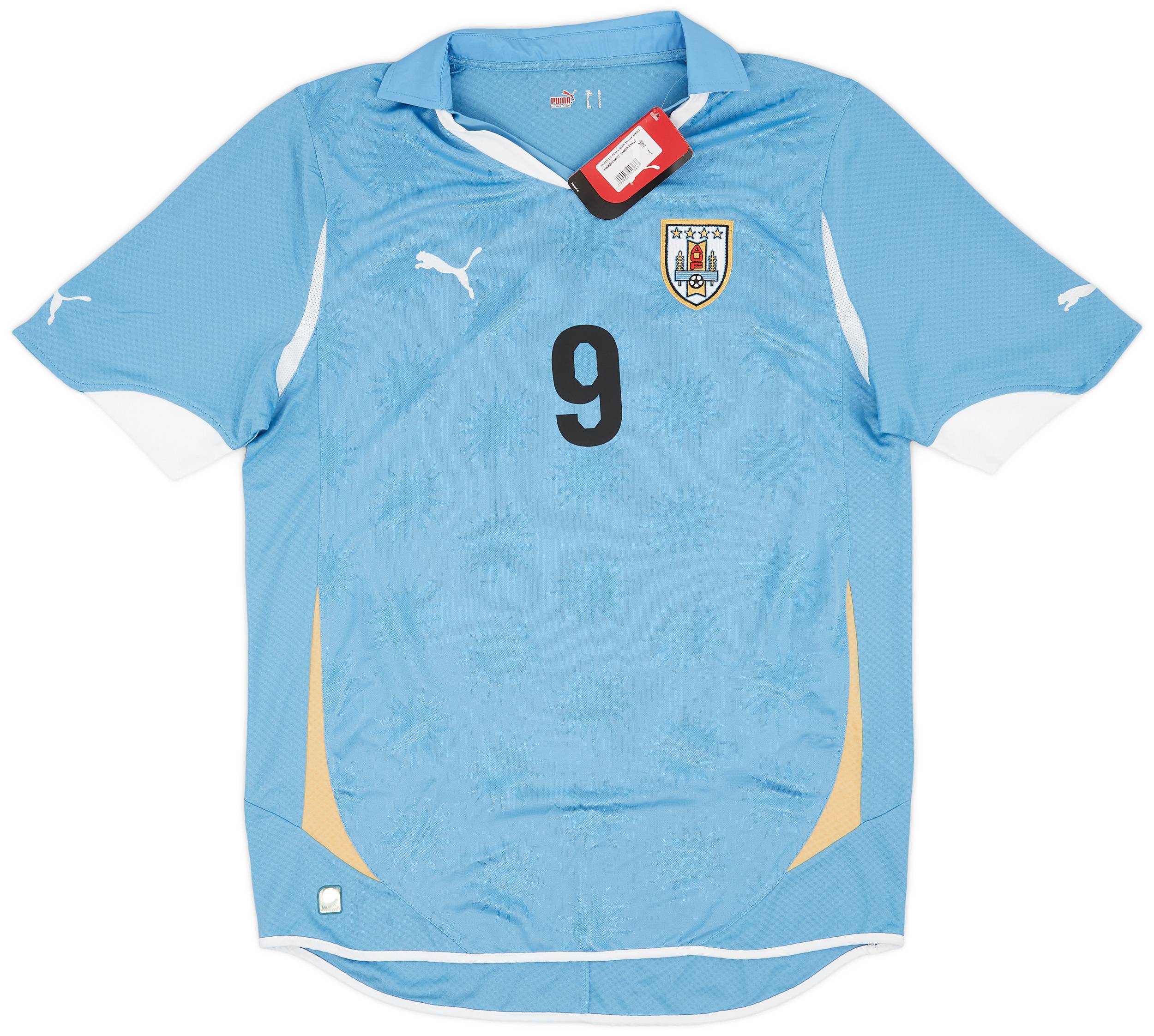 2010-12 Uruguay Home Shirt Suarez #9 (L)
