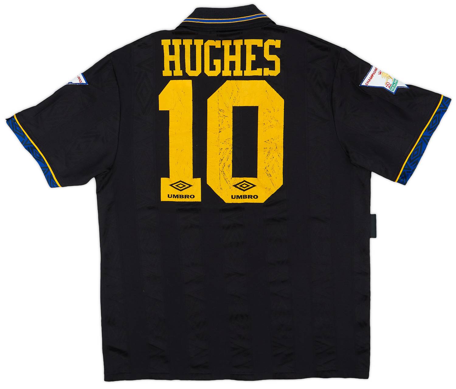 1993-95 Manchester United Away Shirt Hughes #10 - 7/10 - (L)