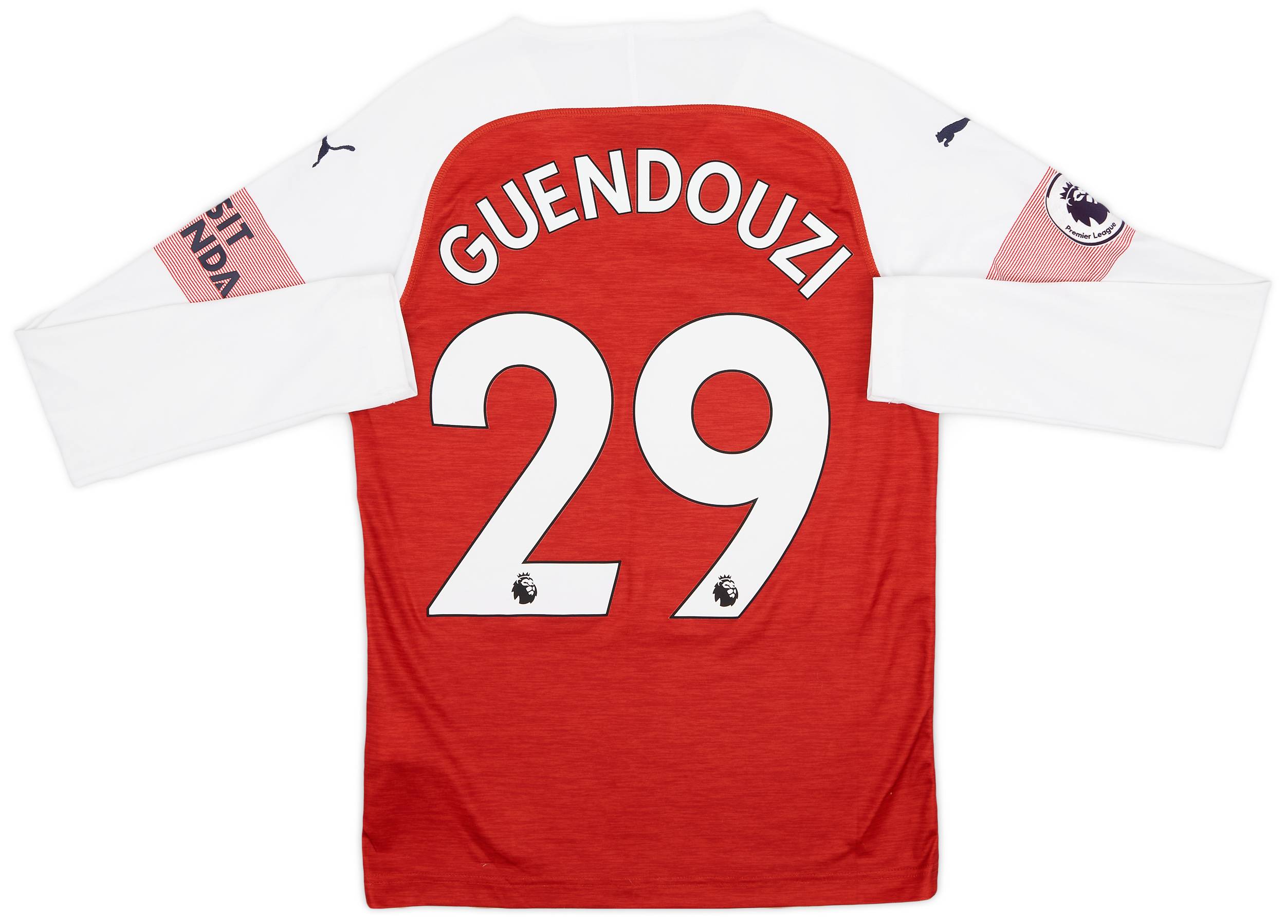 2018-19 Arsenal Home L/S Shirt Guendouzi #29 - 7/10 - (XS)