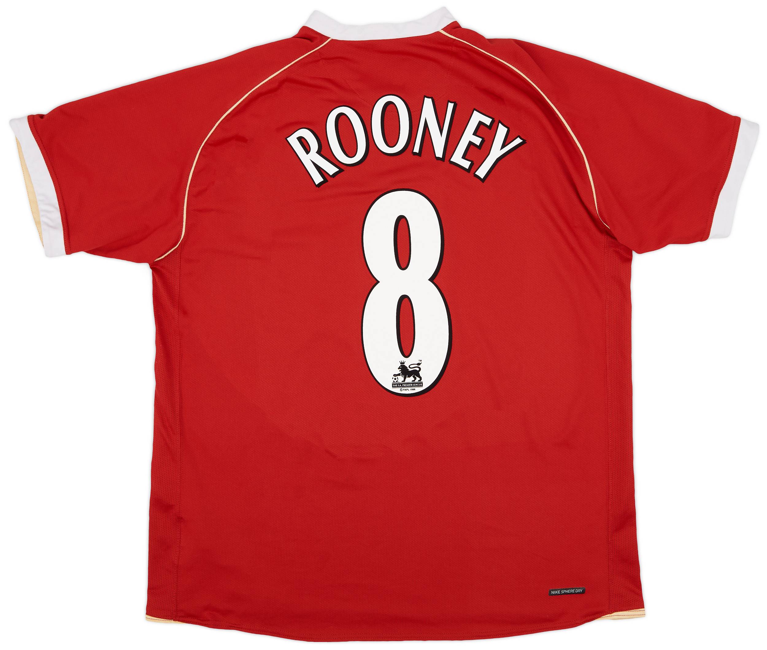 2006-07 Manchester United Home Shirt Rooney #8 - 6/10 - (XL)