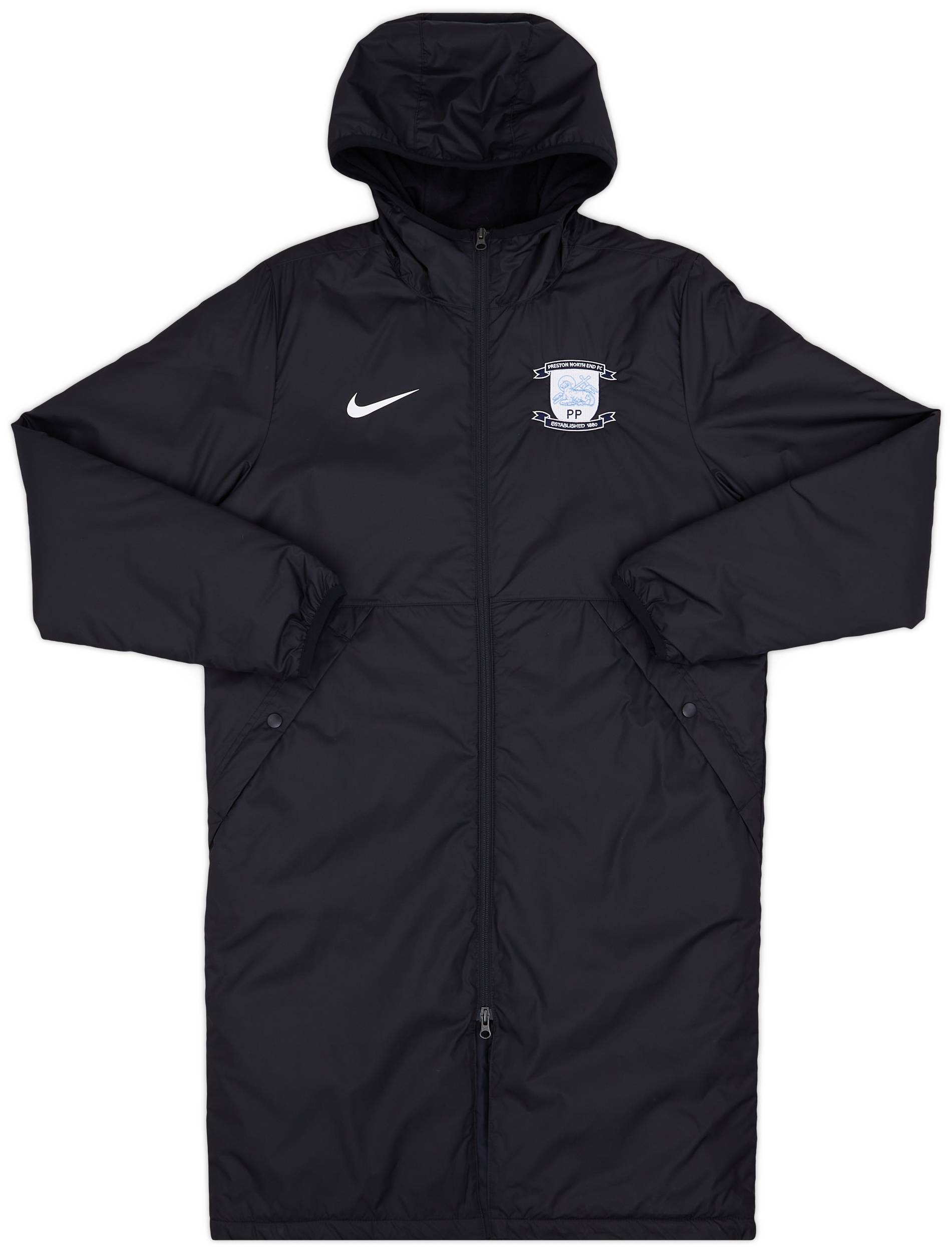 2022 23 Preston North End Nike Long Bench Jacket As New M