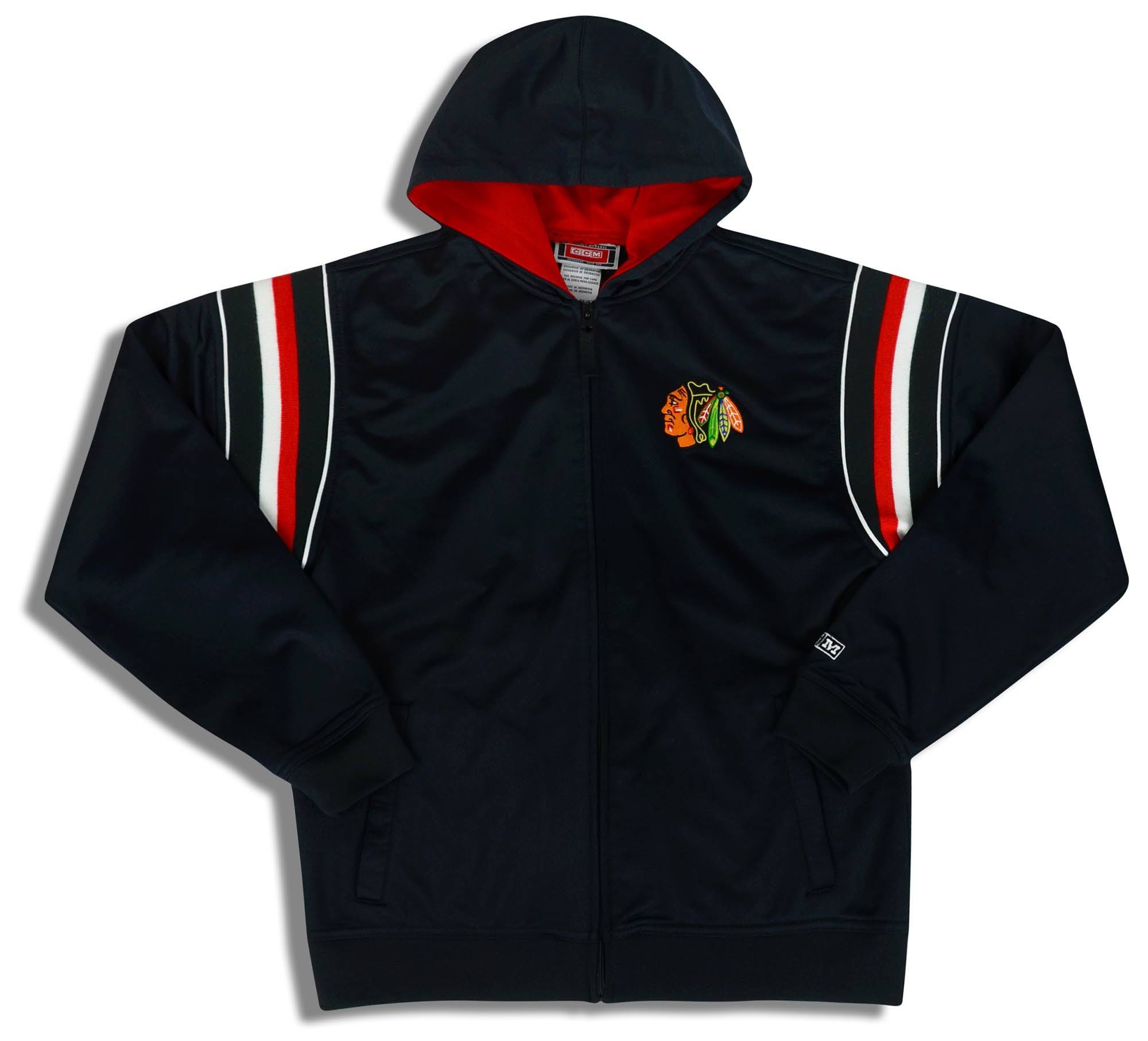 2000s Chicago Blackhawks CCM Hooded Sweat Top Y