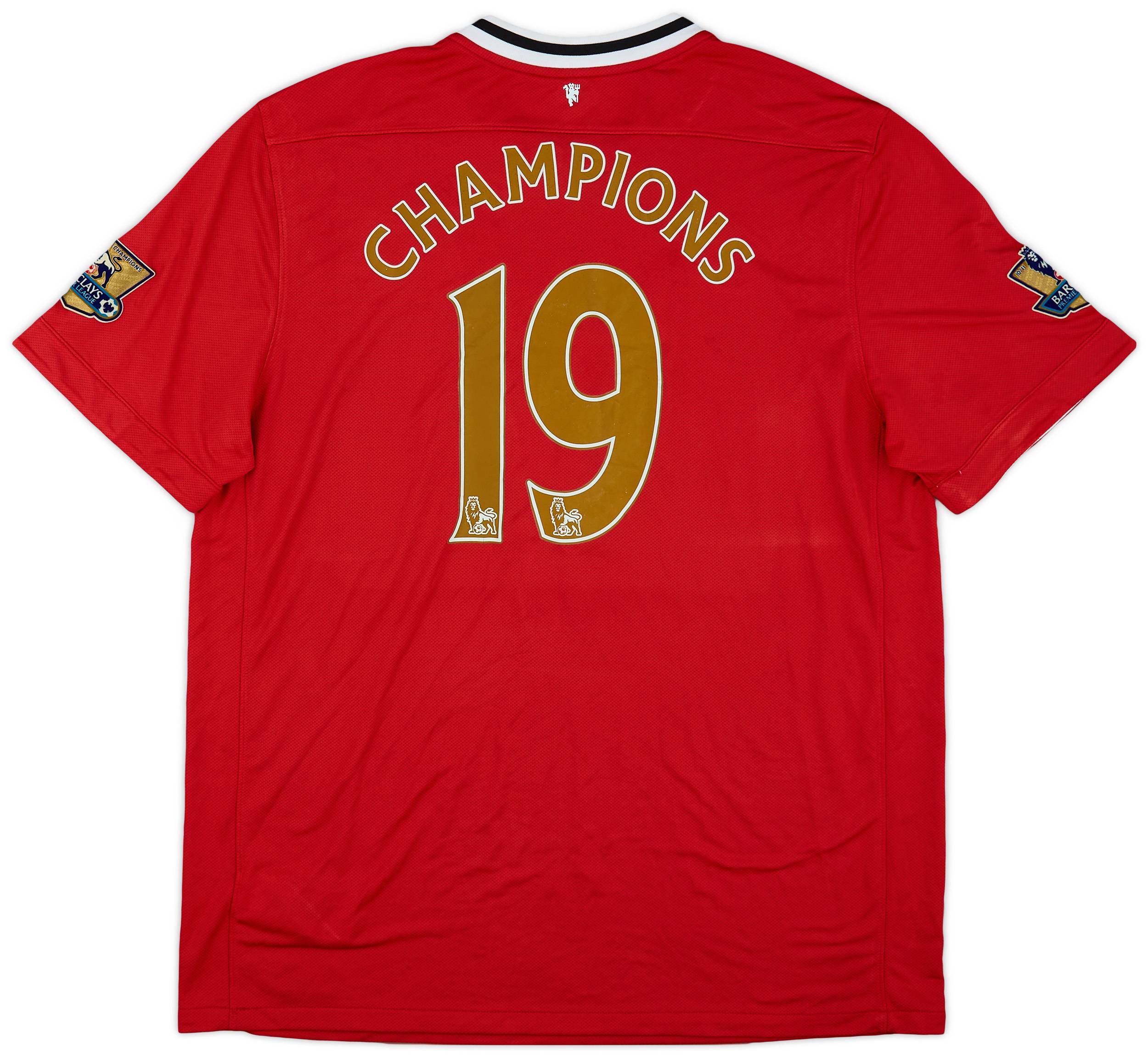 2011-12 Manchester United Home Shirt Champions #19 - 7/10 - (XXL)