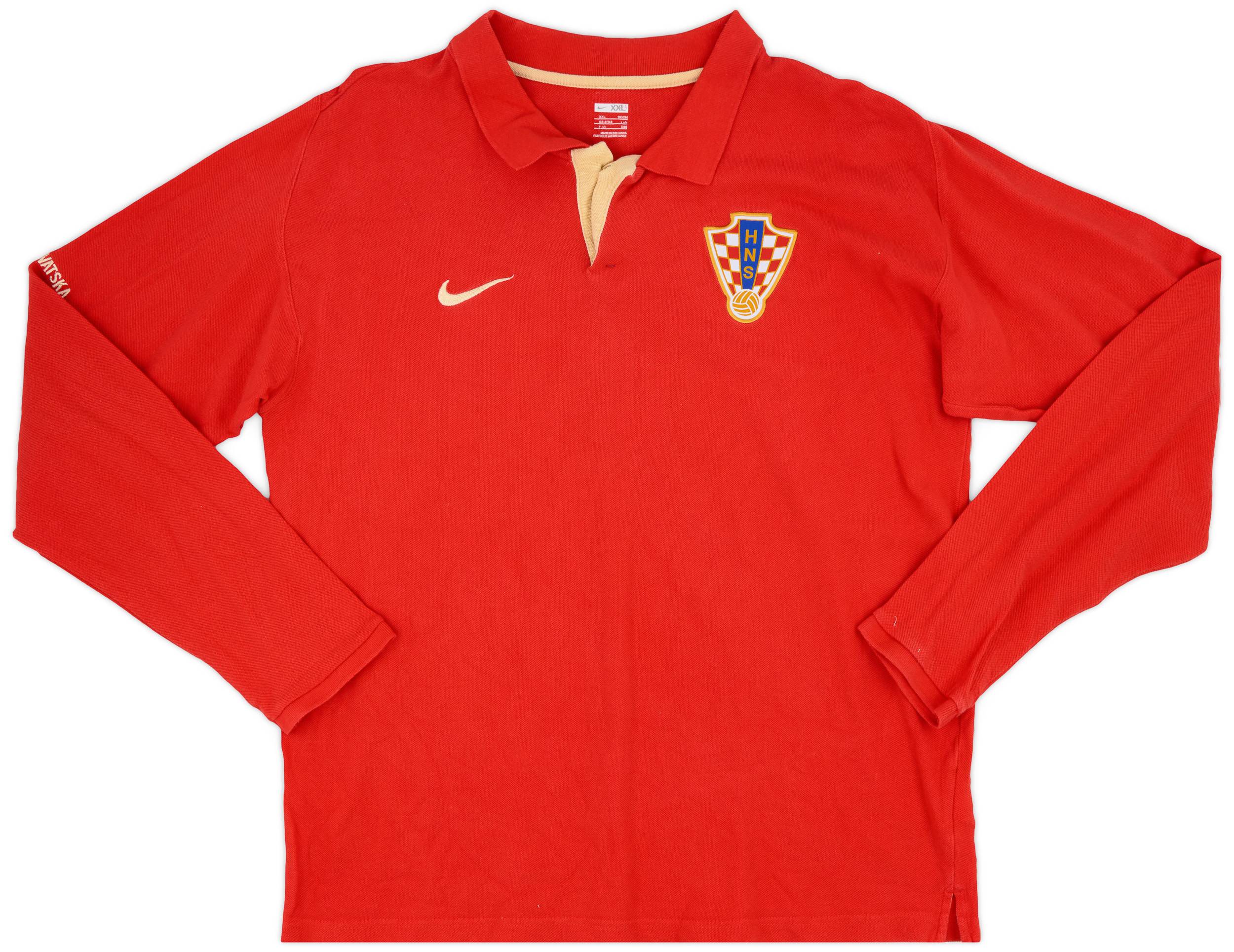 2006-08 Croatia Nike Polo L/S Shirt - 8/10 - (XXL)
