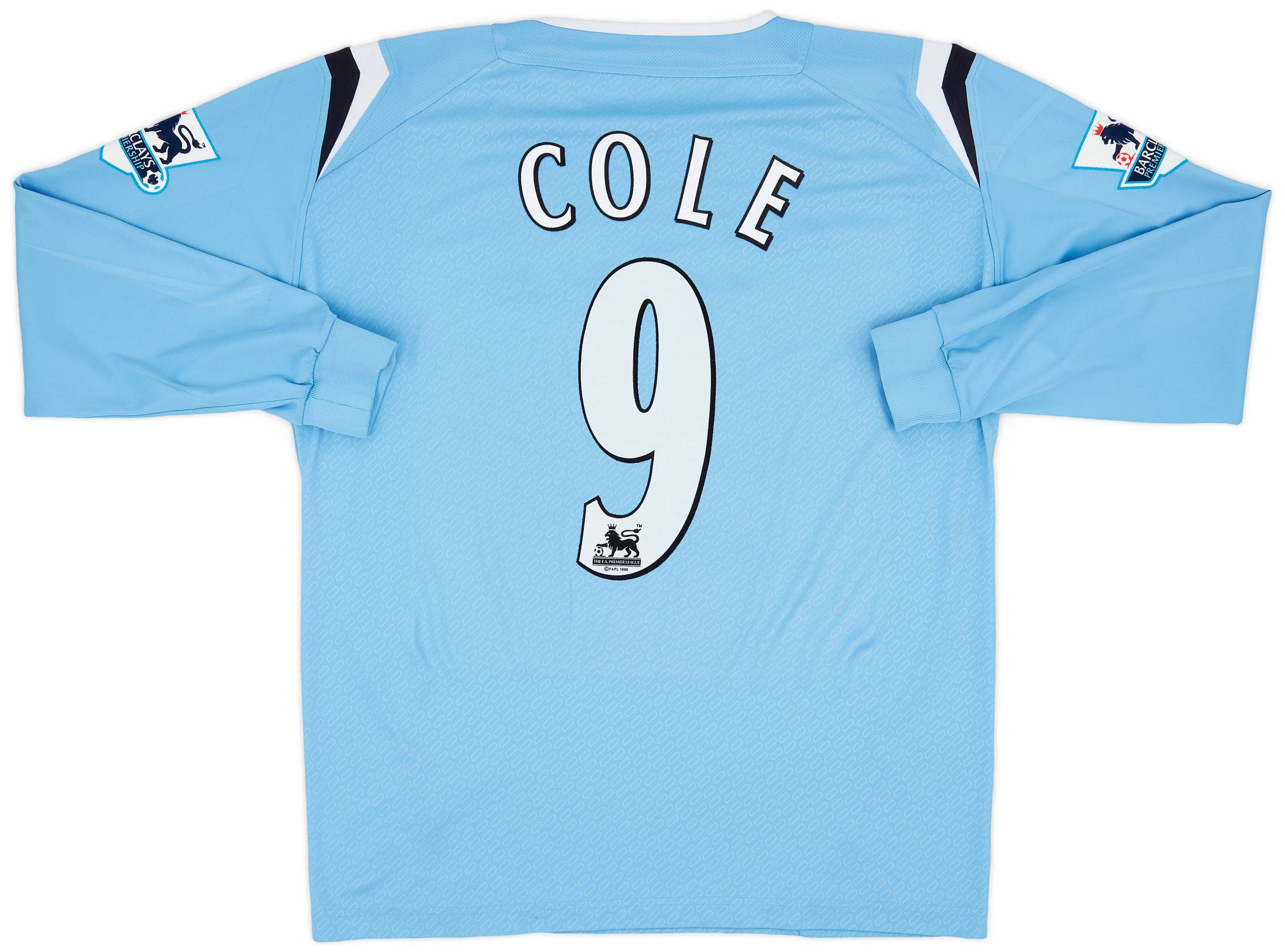 2005-06 Manchester City Home L/S Shirt Cole #9 - 7/10 - (L)