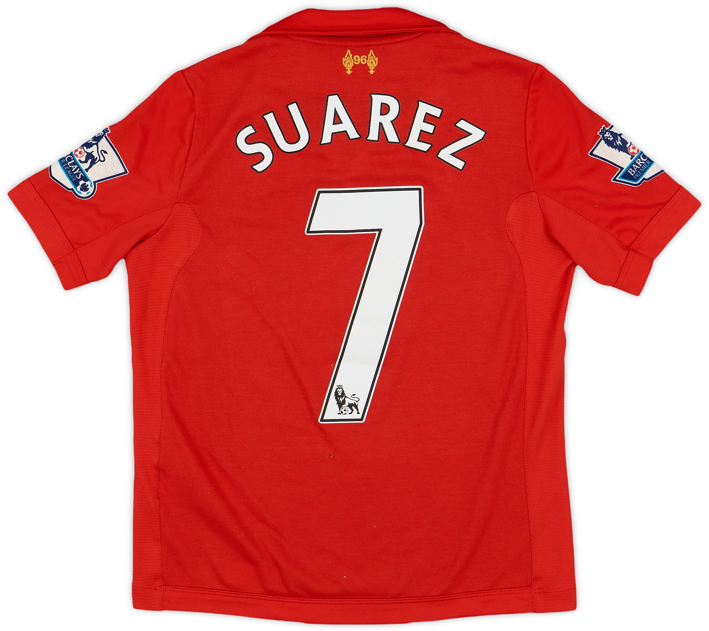2012-13 Liverpool Home Shirt Suarez #7 - 8/10 - (M.Boys)