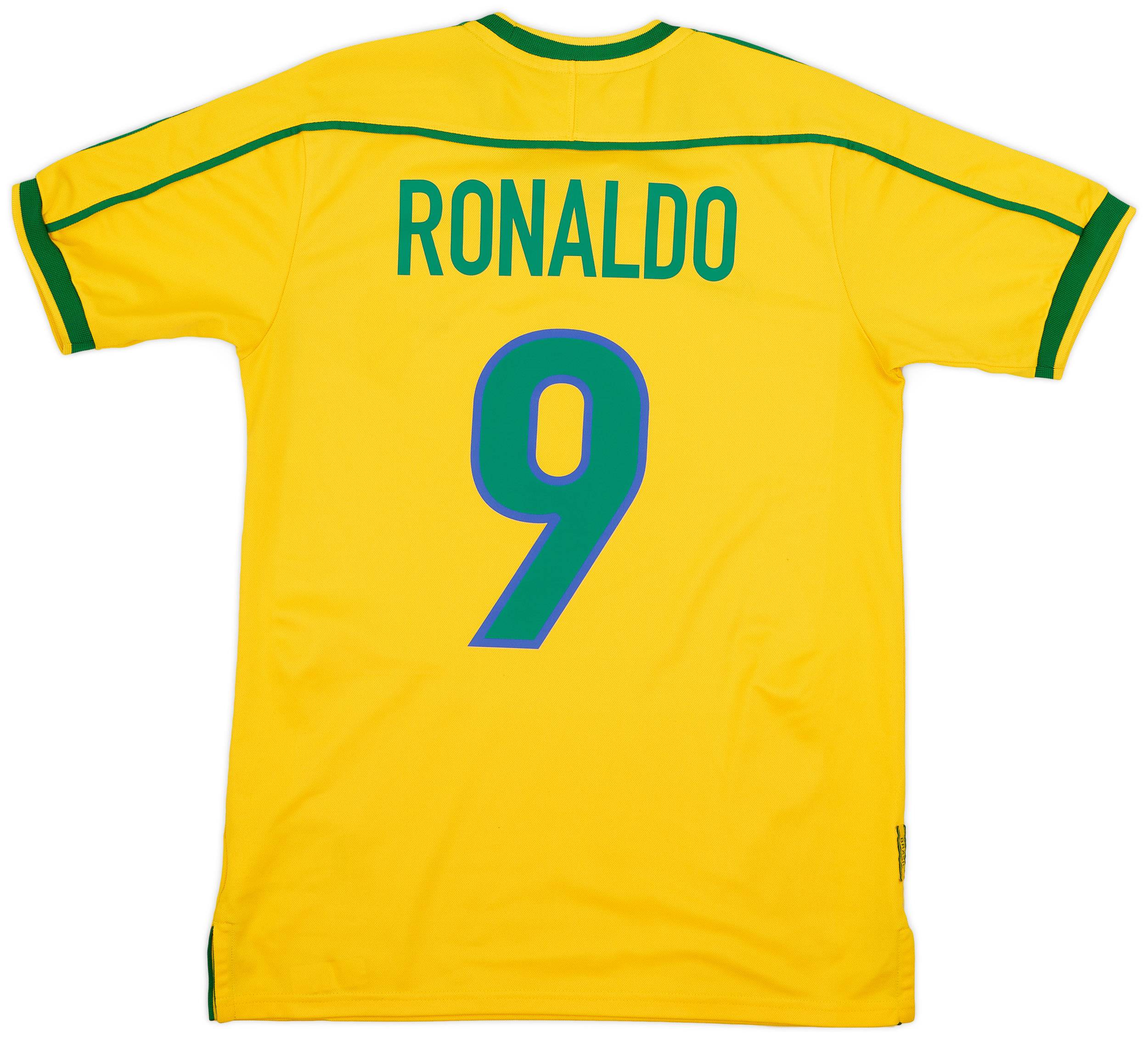 2008 Brazil Nike Retro 1998-00 Home Shirt Ronaldo #9 - 9/10 - (S)