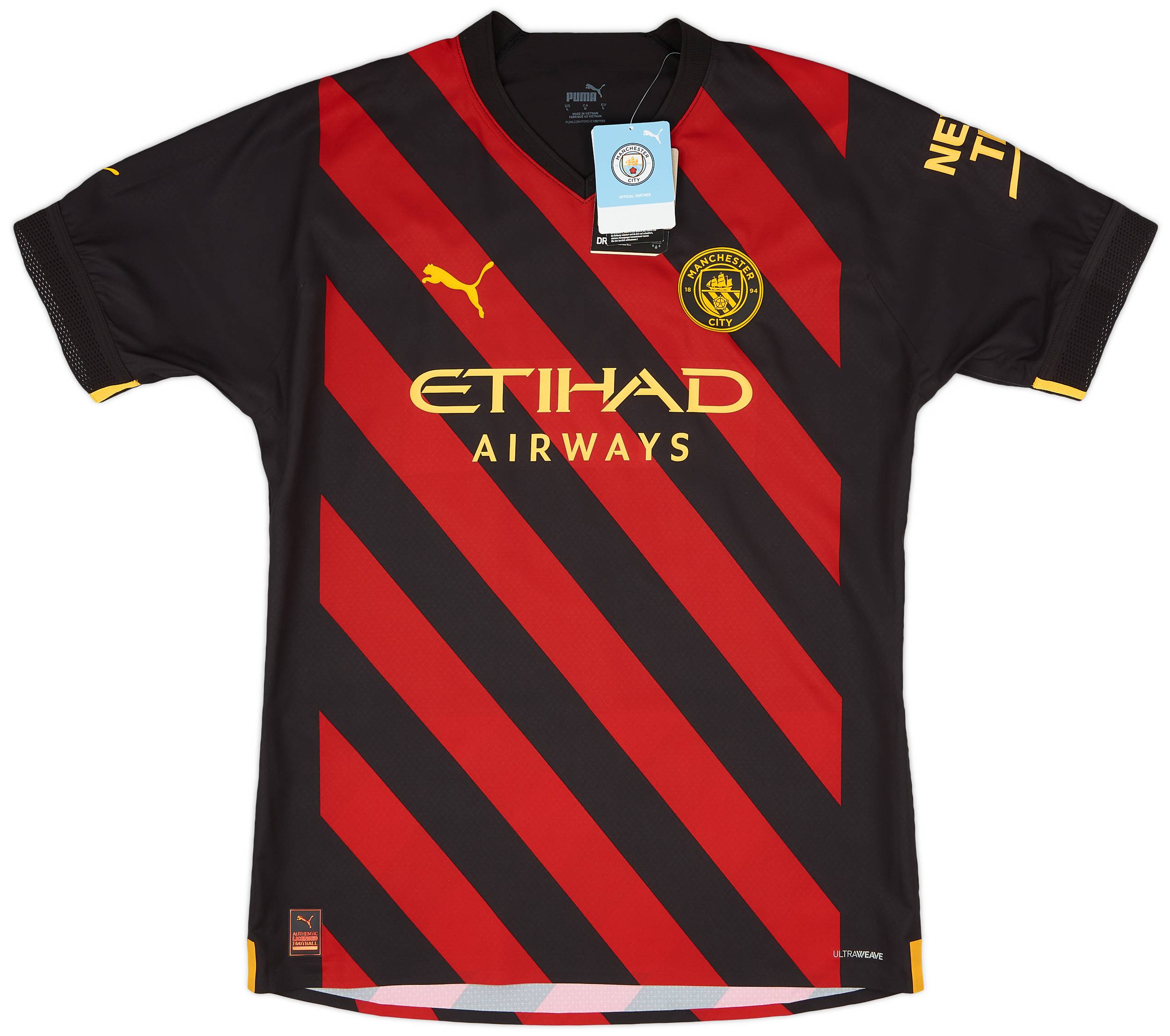 2022-23 Manchester City Player Issue Away European Shirt