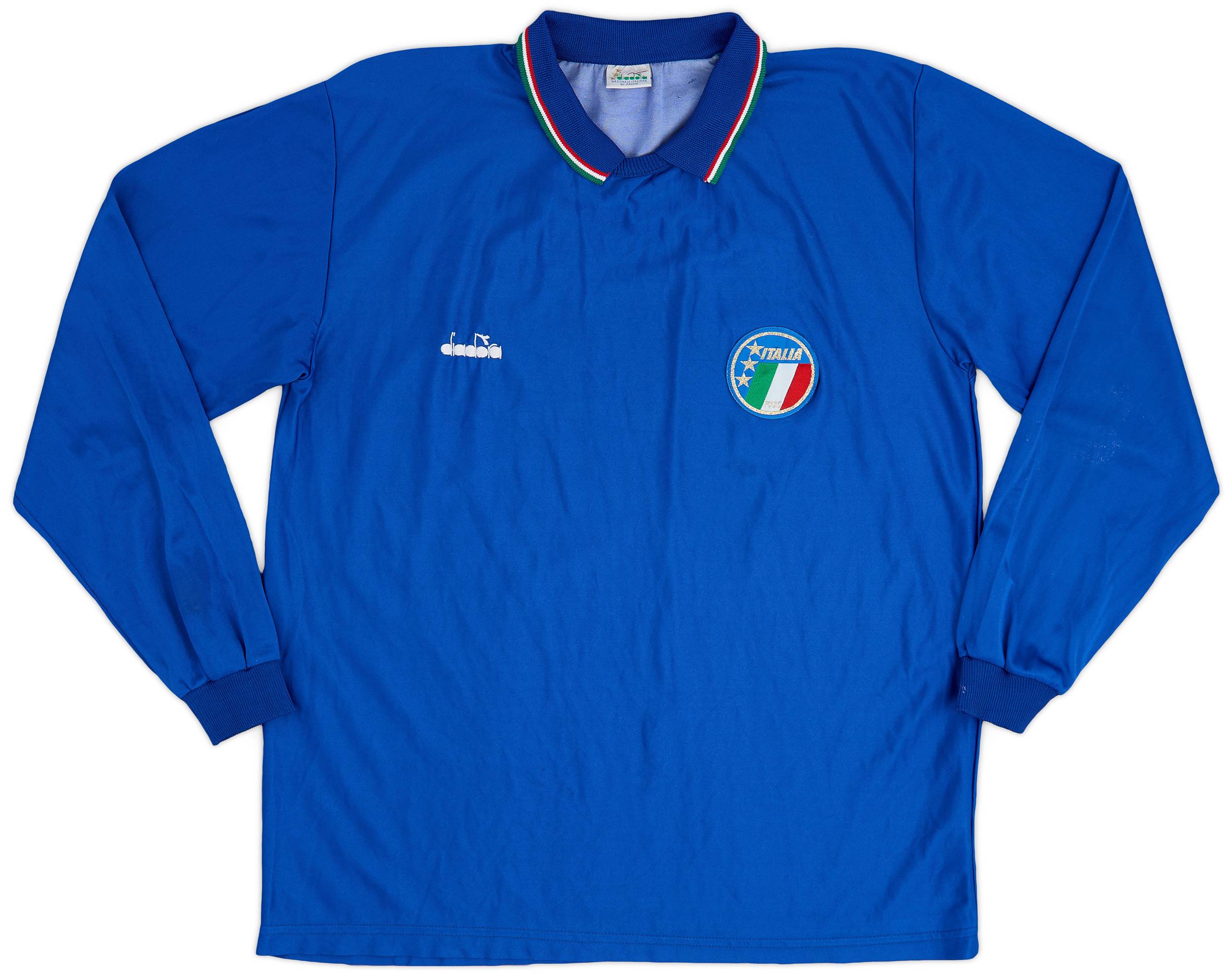1986-90 Italy Home L/S Shirt - 4/10 - (L)