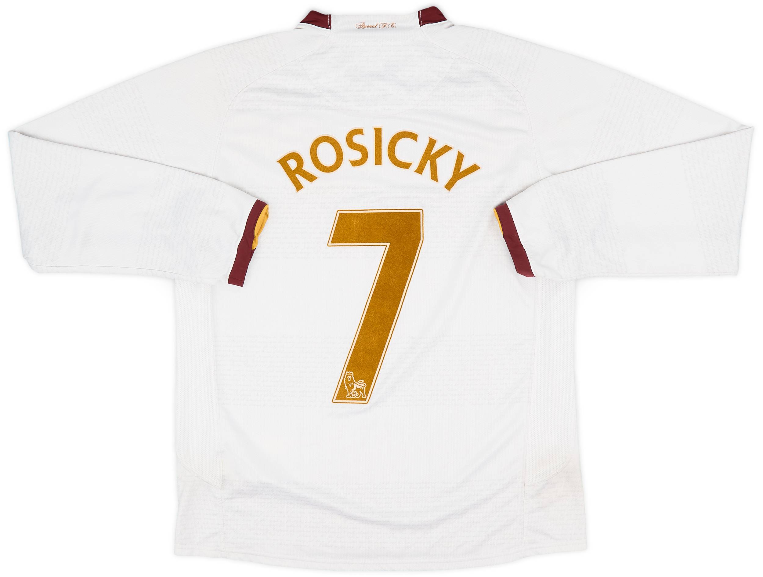 2007-08 Arsenal Away L/S Shirt Rosicky #7 - 6/10 - (M)