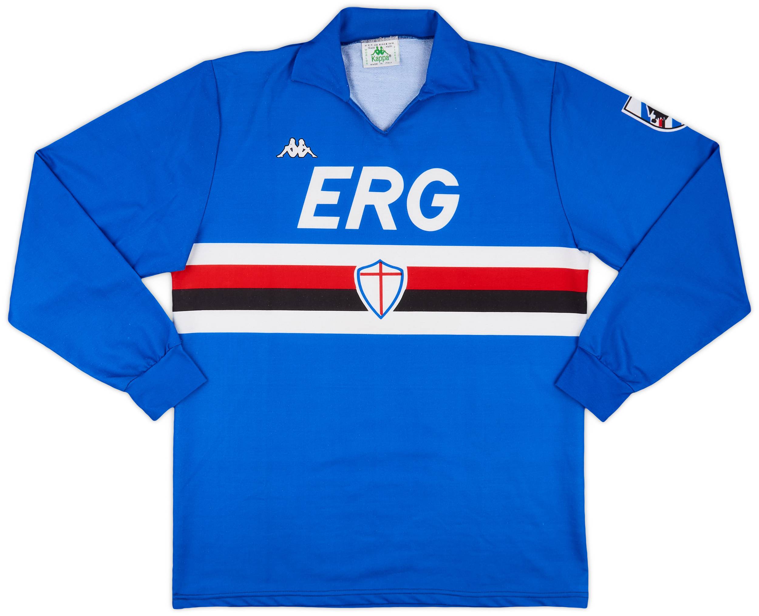 1989-90 Sampdoria Home L/S Shirt - 8/10 - (XL)