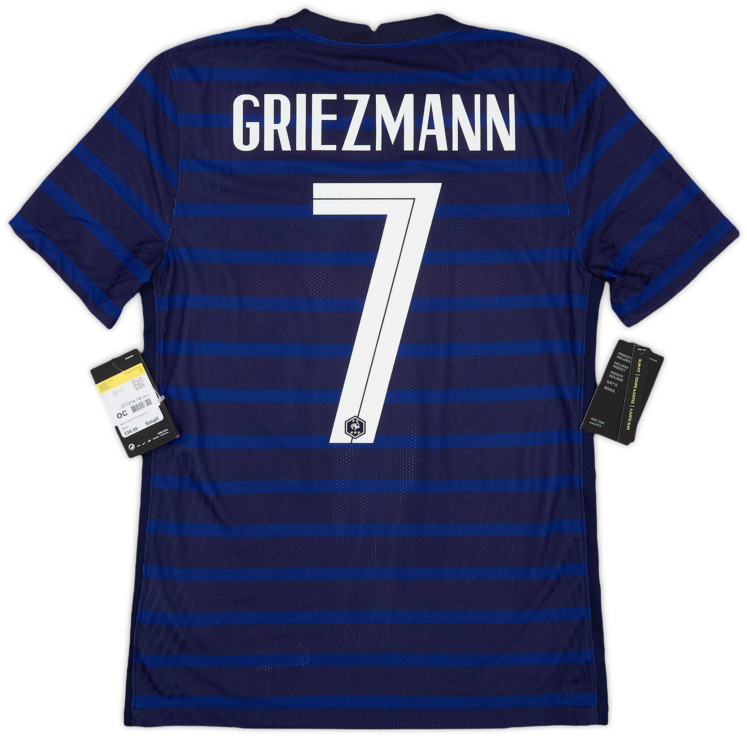 2020-21 France Authentic Home Shirt Griezmann #7 (S)