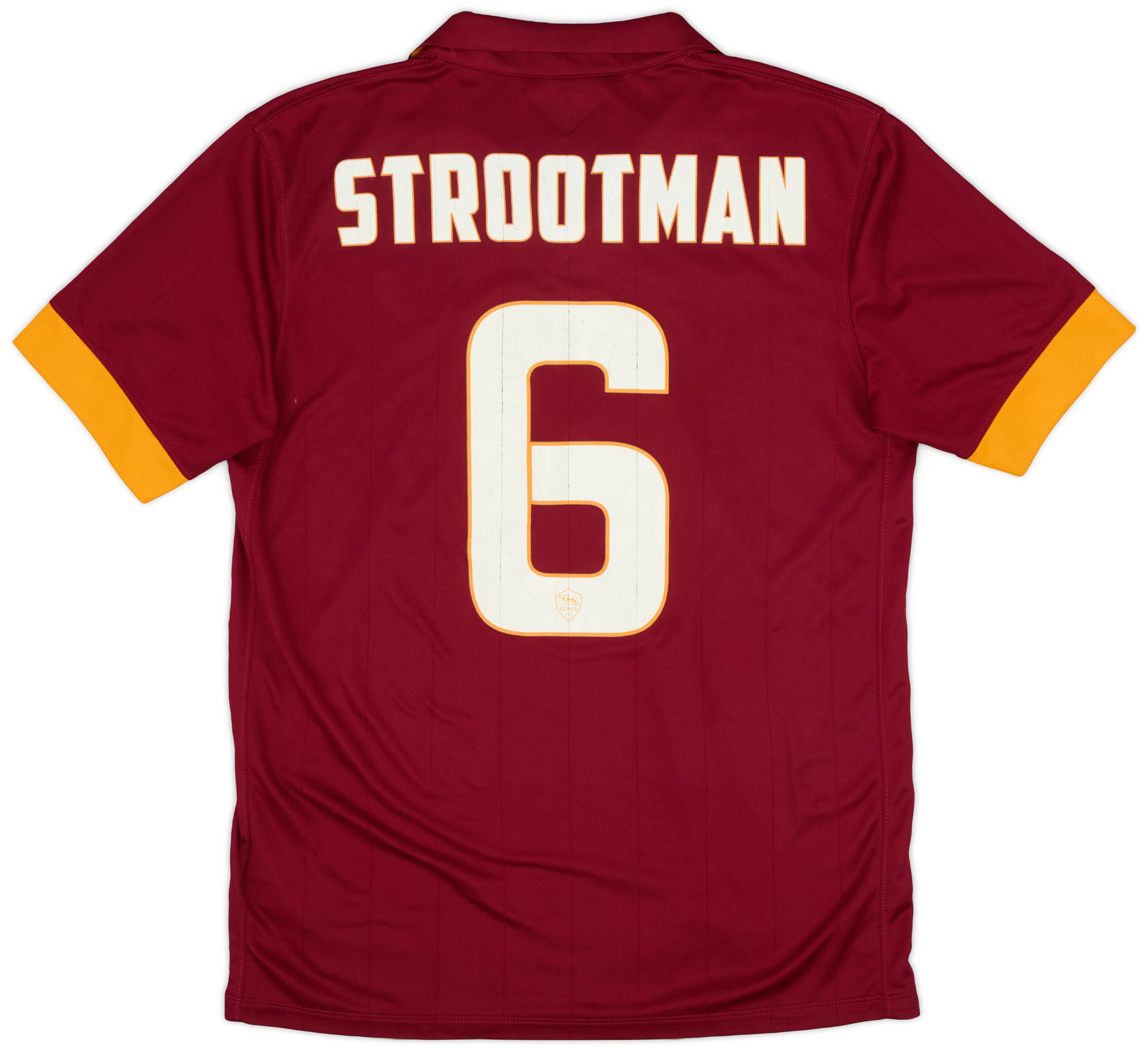 2014-15 Roma Home Shirt Strootman #6 - 6/10 - (M)