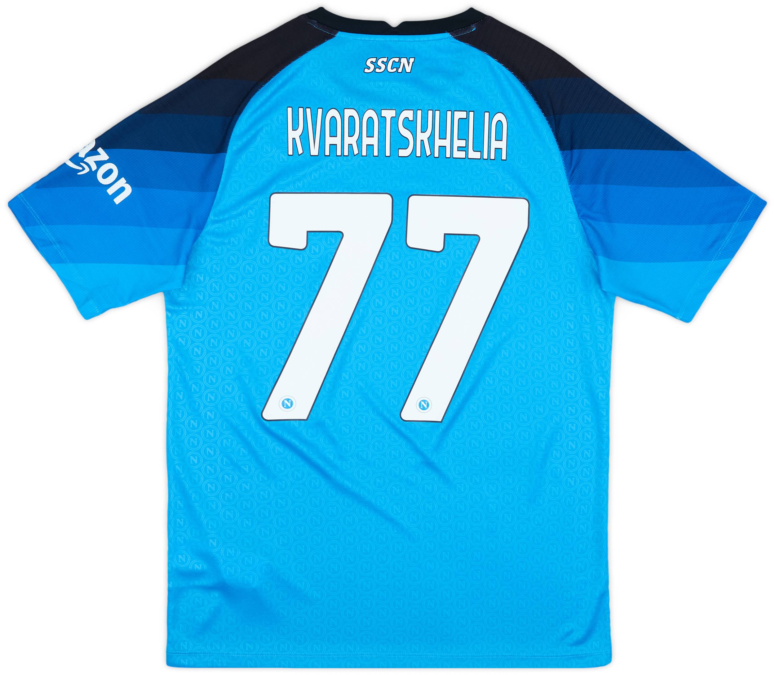 【日本製】 2022-23 Napoli Authentic Home Shirt Kvaratskhelia #77 ウェア