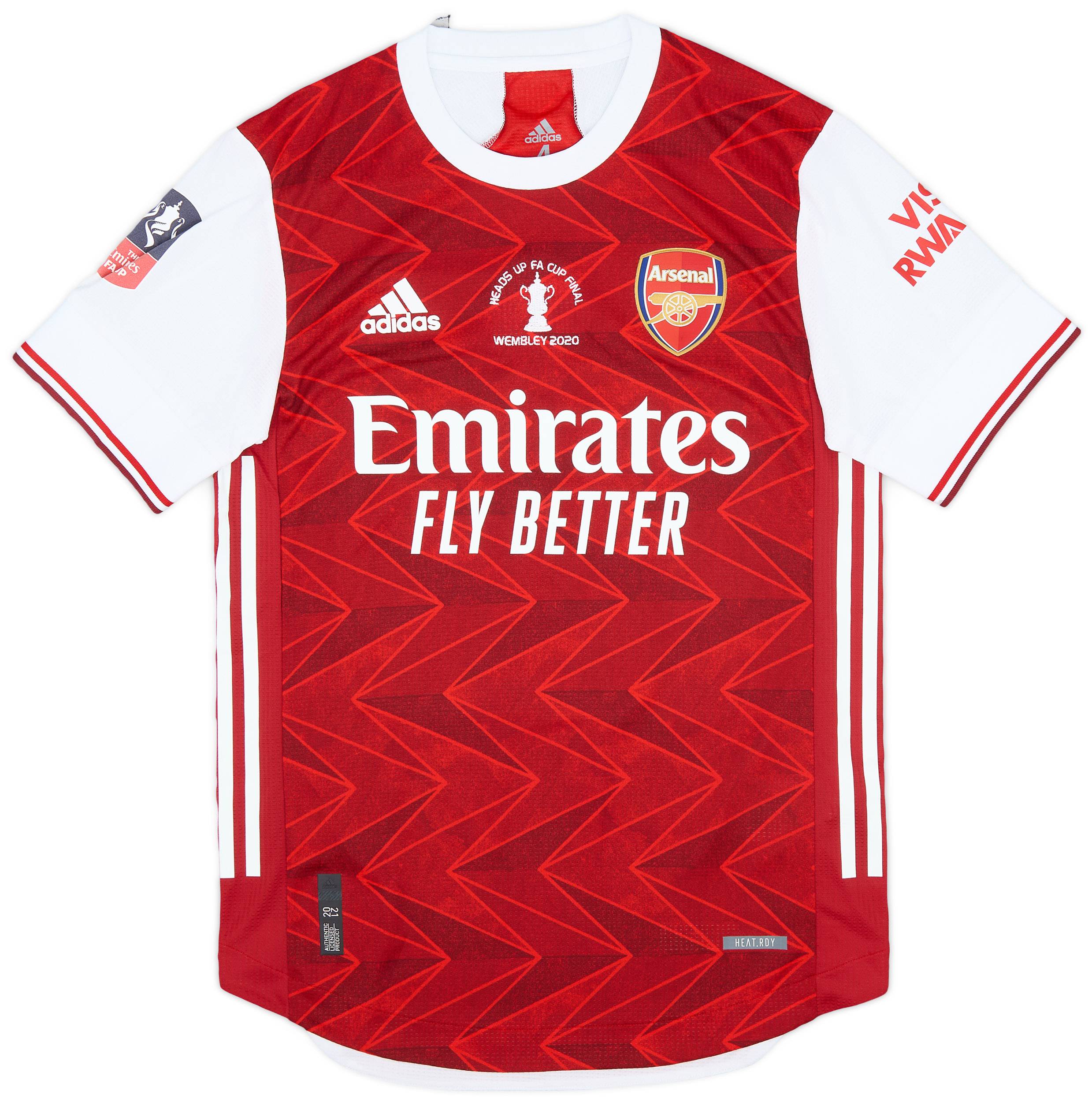 2020 Arsenal Match Issue FA Cup Final Home Shirt Bellerin #2
