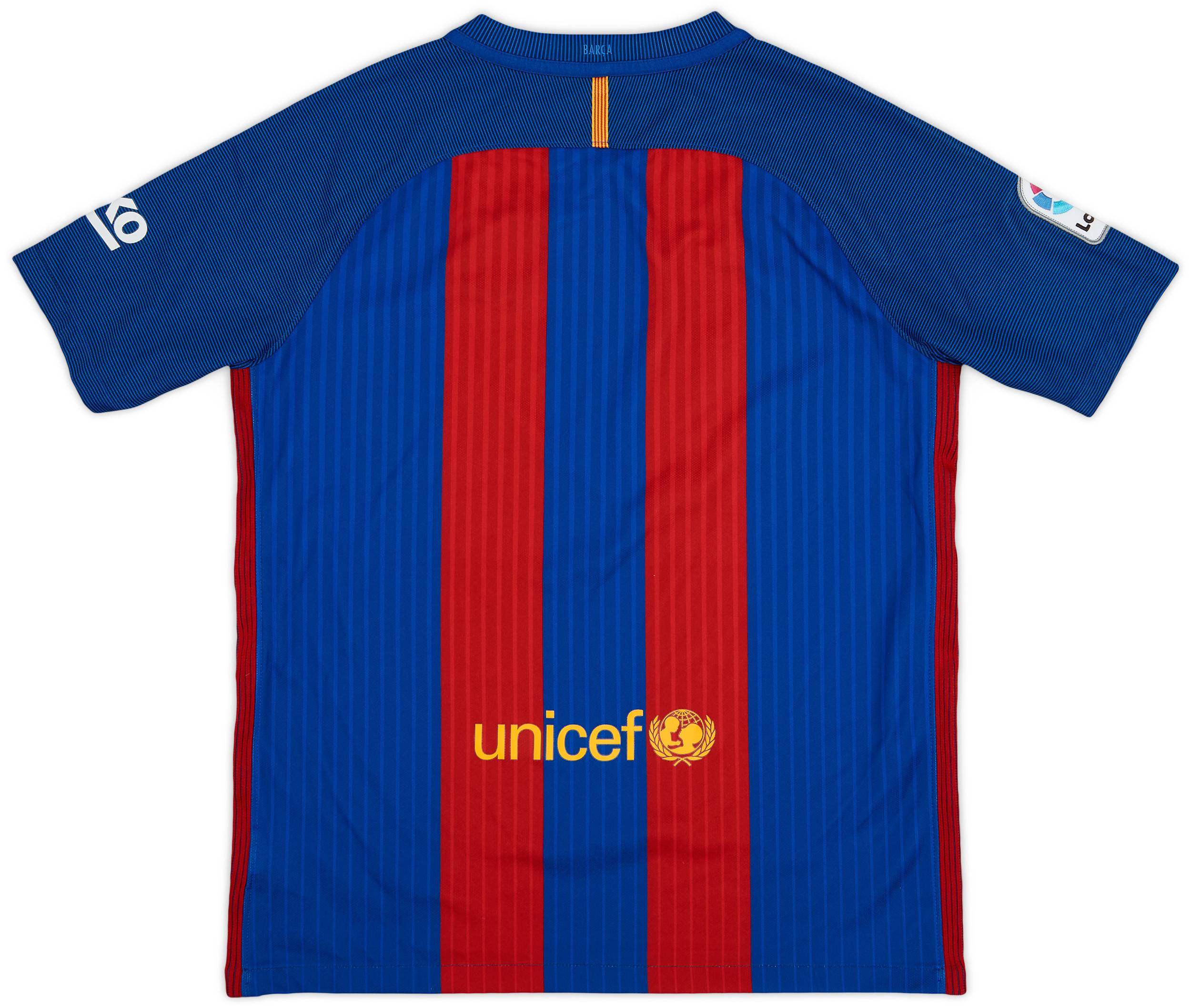 2016-17 Barcelona Home Shirt - 9/10 - (XL.Boys)
